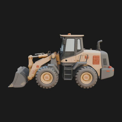 Wheel Loader Model Design 4 3D Print Model
