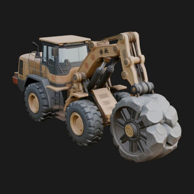 Wheel Loader Model Design 5 3D Print Model