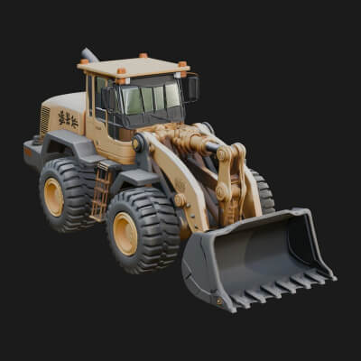 Wheel Loader Model Design 6 3D Print Model
