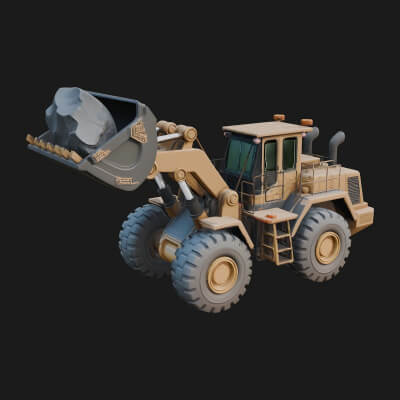 Wheel Loader Model Design 7 3D Print Model