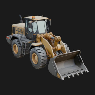 Wheel Loader Model Design 8 3D Print Model