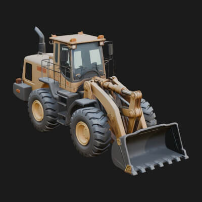 Wheel Loader Model Design 9 3D Print Model
