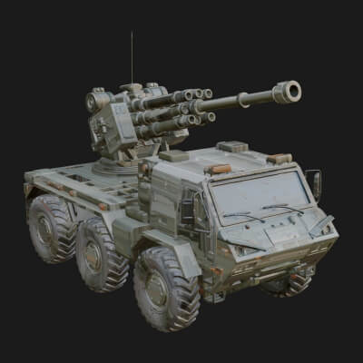 Wheeled Armored Carrier Model Design 11 3D Print Model