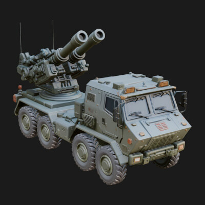 Wheeled Armored Carrier Model Design 12 3D Print Model