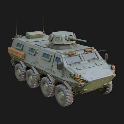 Wheeled Armored Carrier Model Design 7 3D Print Model