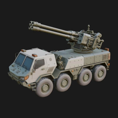 Wheeled Armored Carrier Model Design 8 3D Print Model