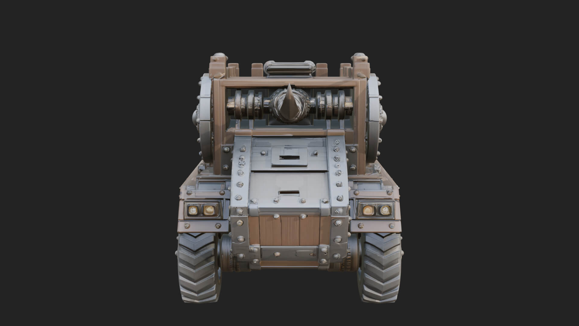 Wheeled Battering Ram Model Design 1 3D Print Model 3D Model