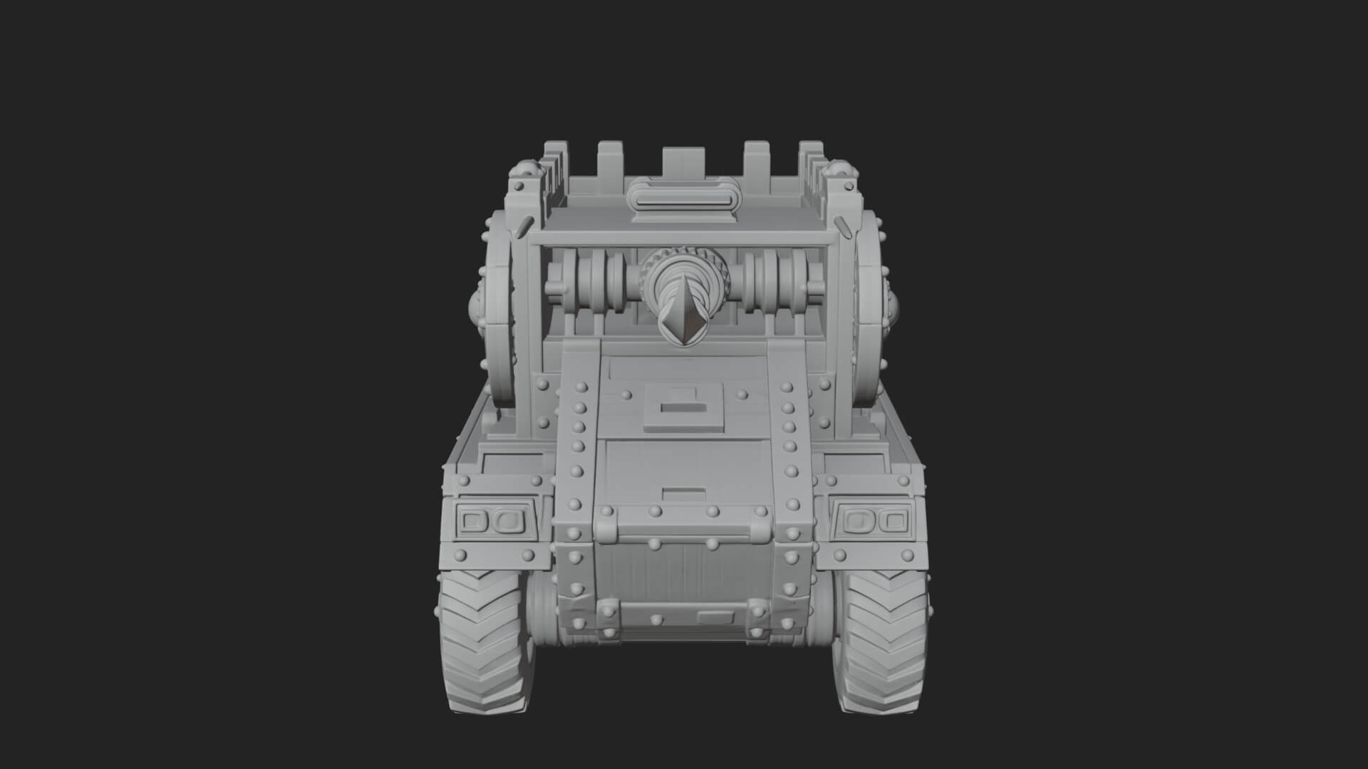 Wheeled Battering Ram Model Design 1 3D Print Model 3D Model