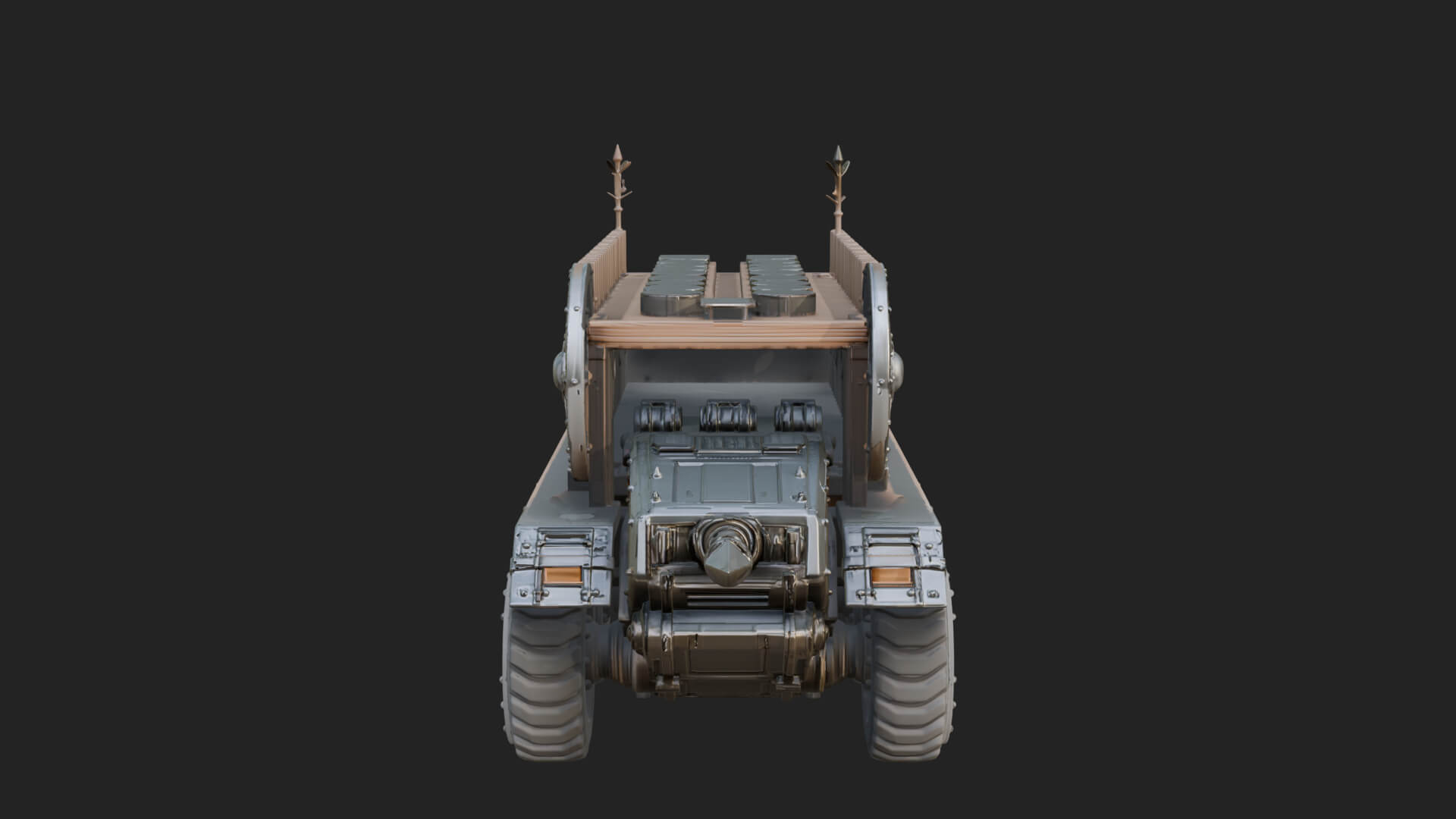 Wheeled Battering Ram Model Design 3 3D Print Model 3D Model
