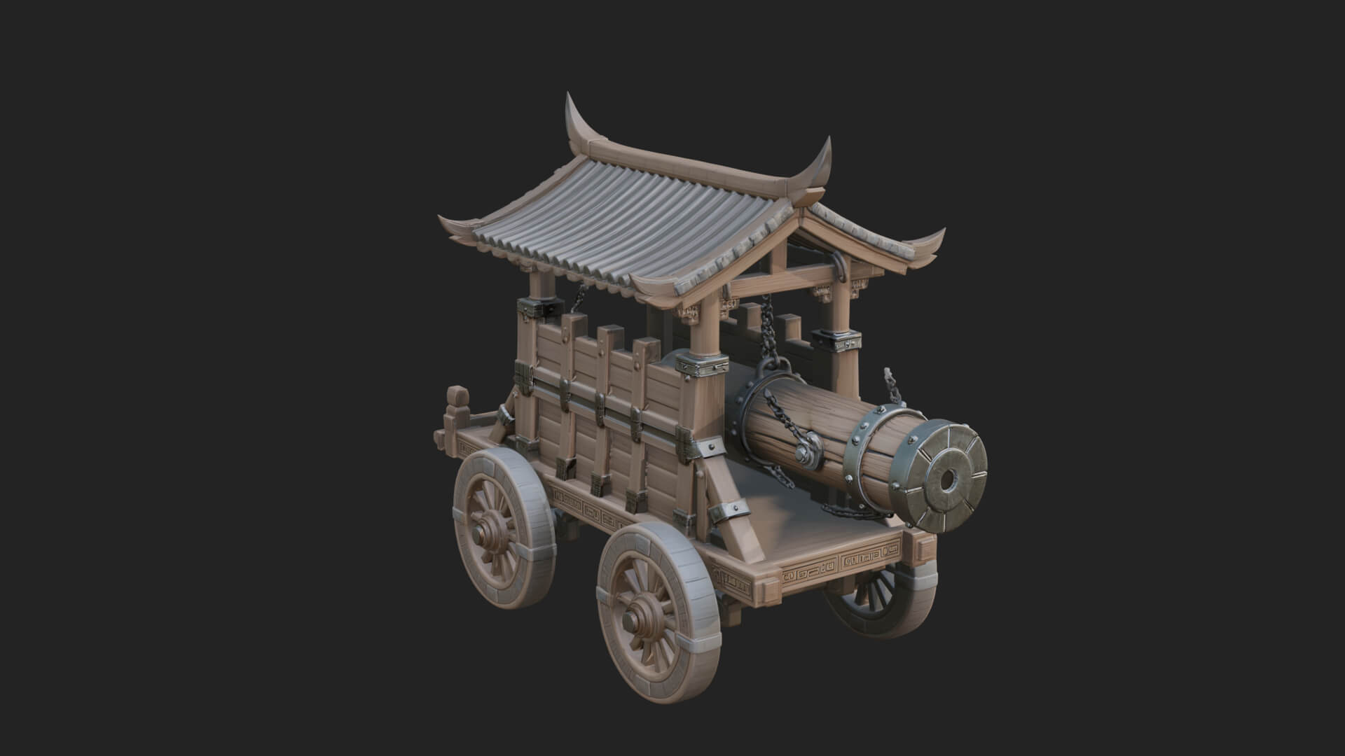 Wheeled Battering Ram Model Design 5 3D Print Model 3D Model