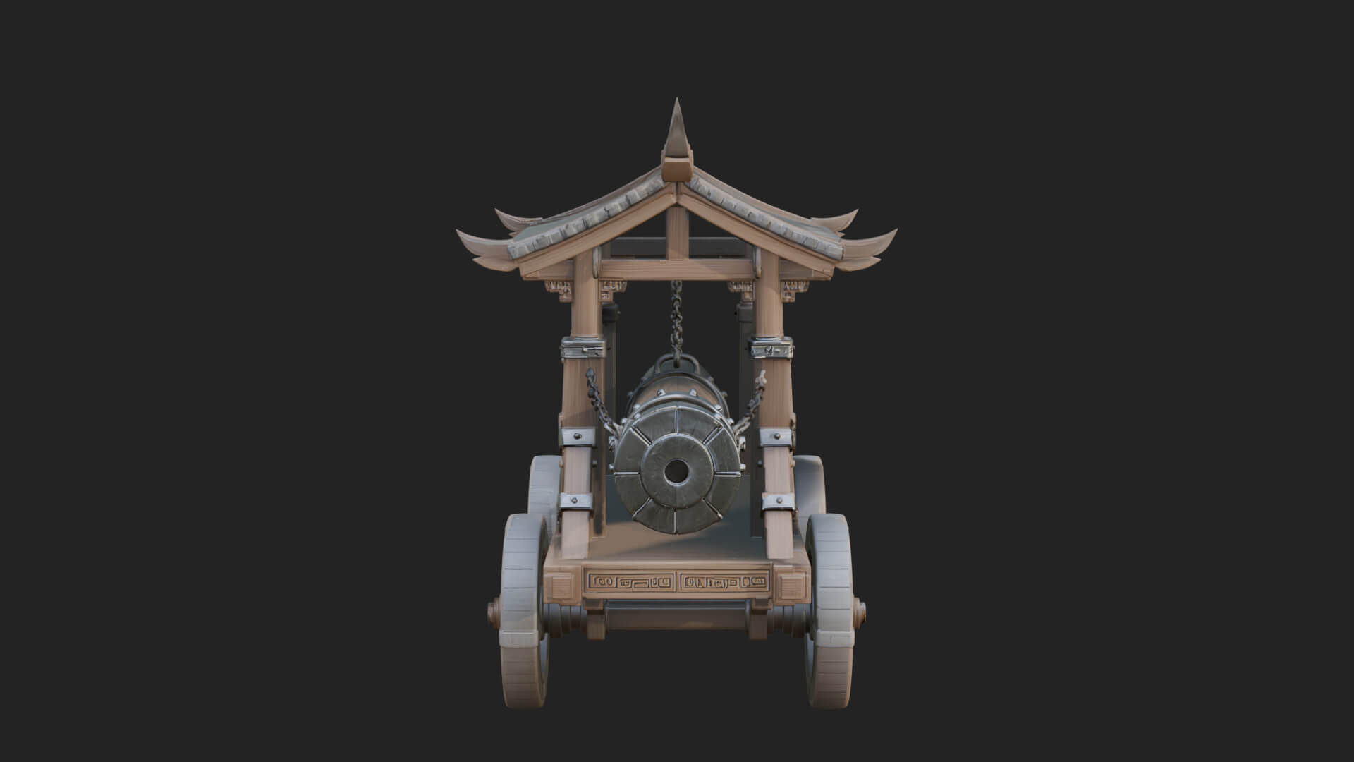 Wheeled Battering Ram Model Design 5 3D Print Model 3D Model