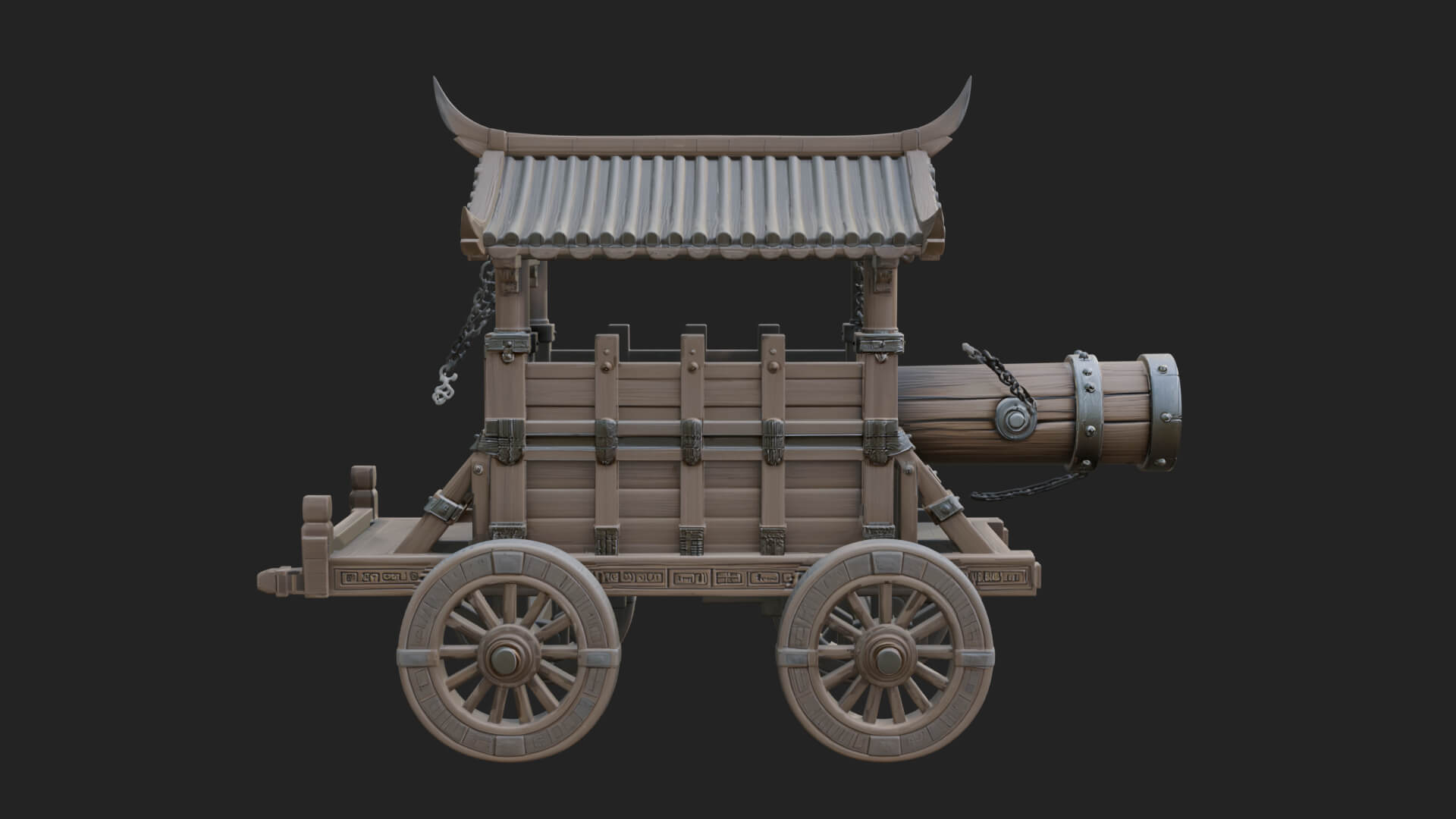 Wheeled Battering Ram Model Design 5 3D Print Model 3D Model