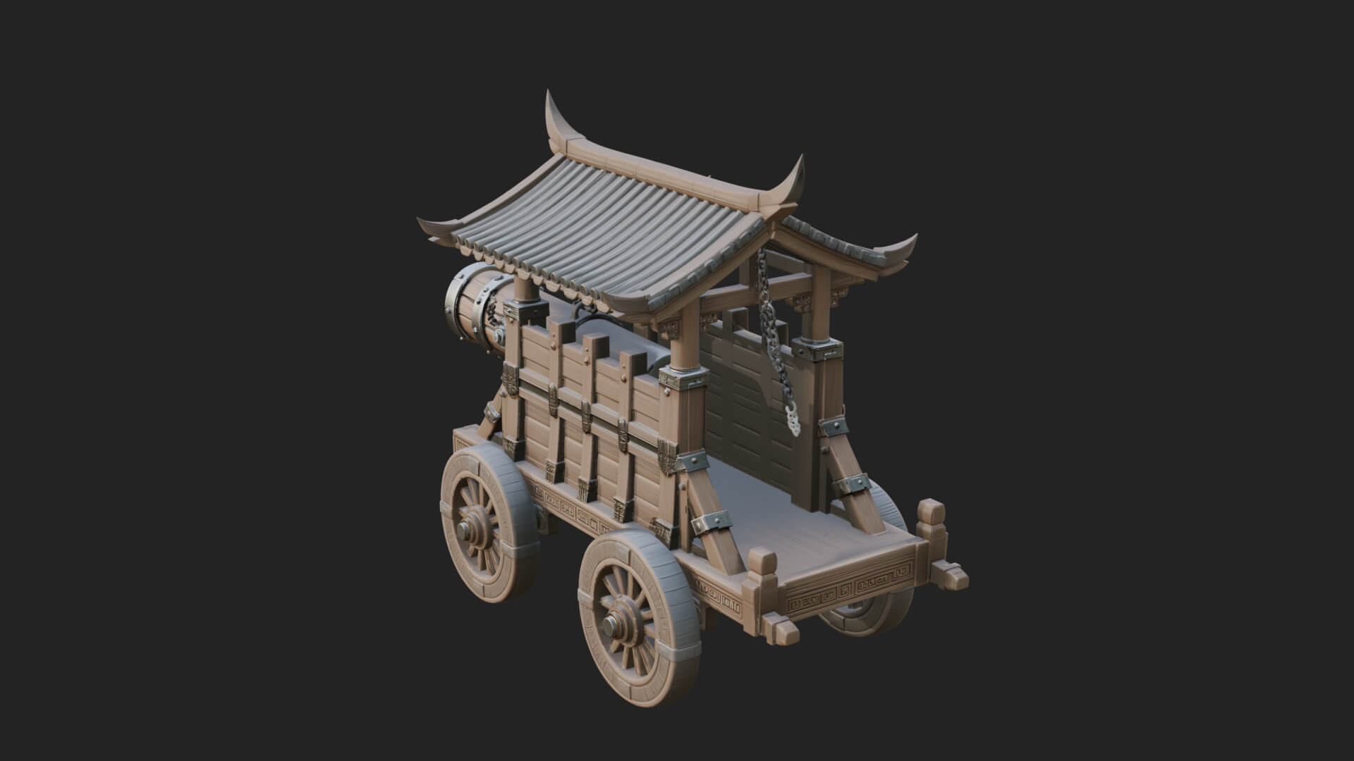 Wheeled Battering Ram Model Design 5 3D Print Model 3D Model