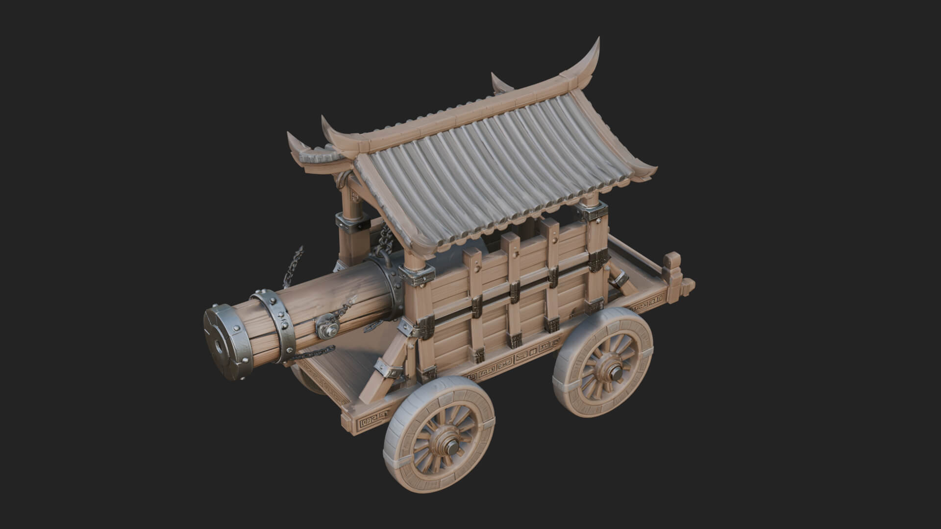 Wheeled Battering Ram Model Design 5 3D Print Model 3D Model