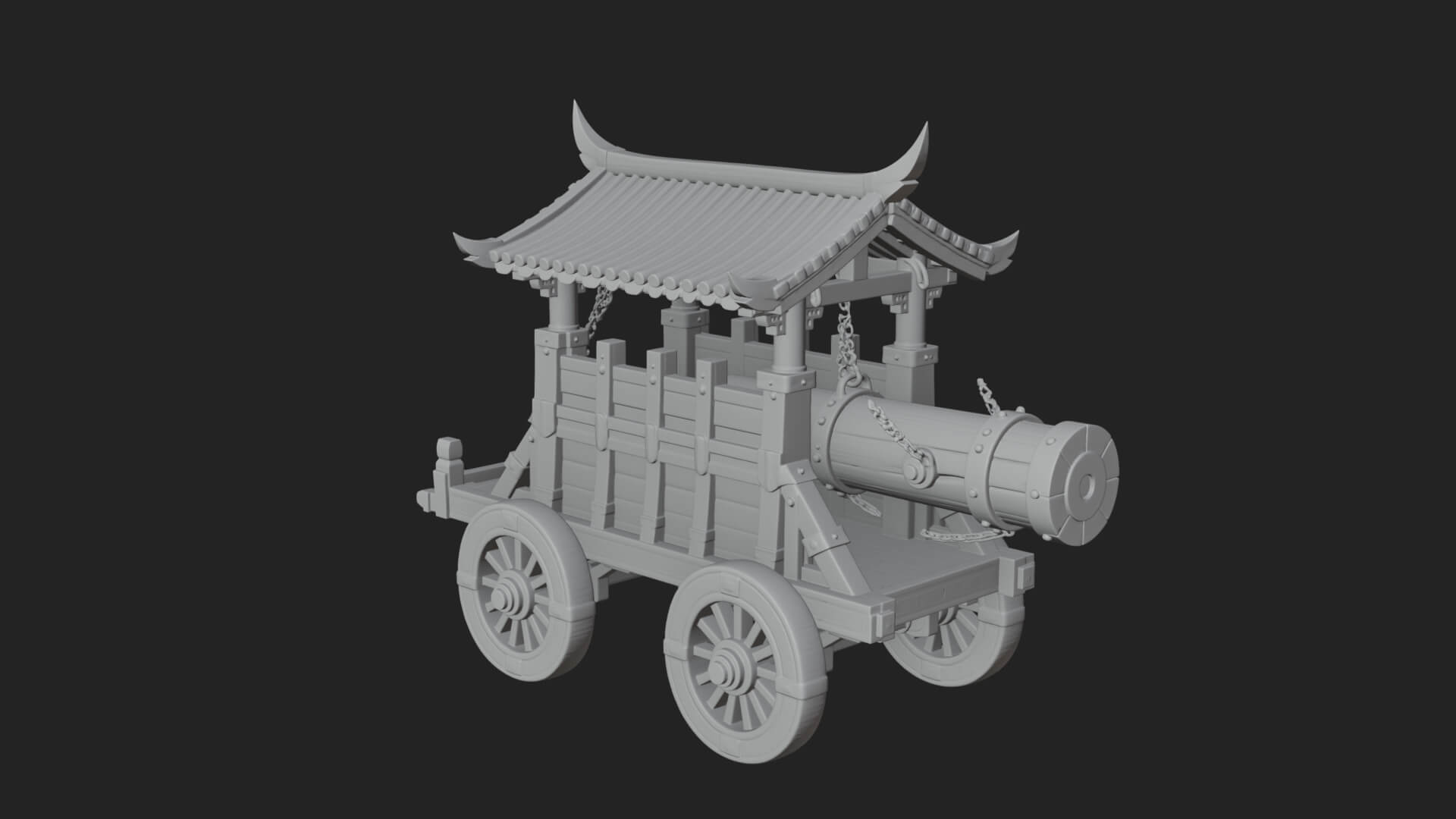 Wheeled Battering Ram Model Design 5 3D Print Model 3D Model