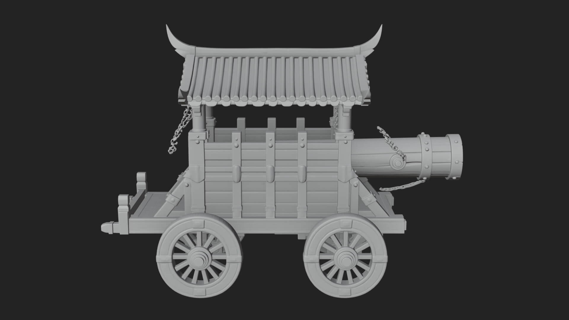 Wheeled Battering Ram Model Design 5 3D Print Model 3D Model