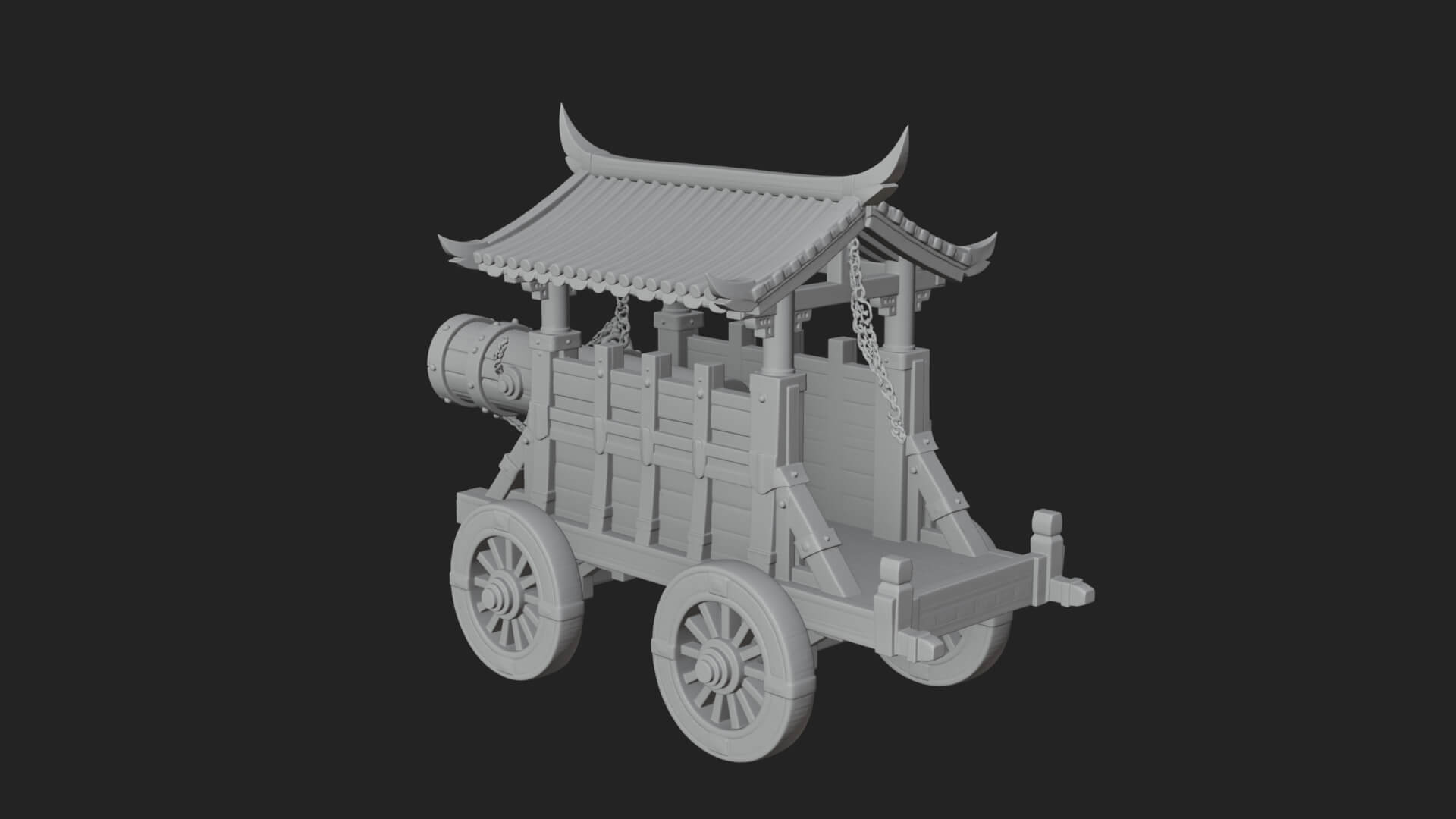 Wheeled Battering Ram Model Design 5 3D Print Model 3D Model