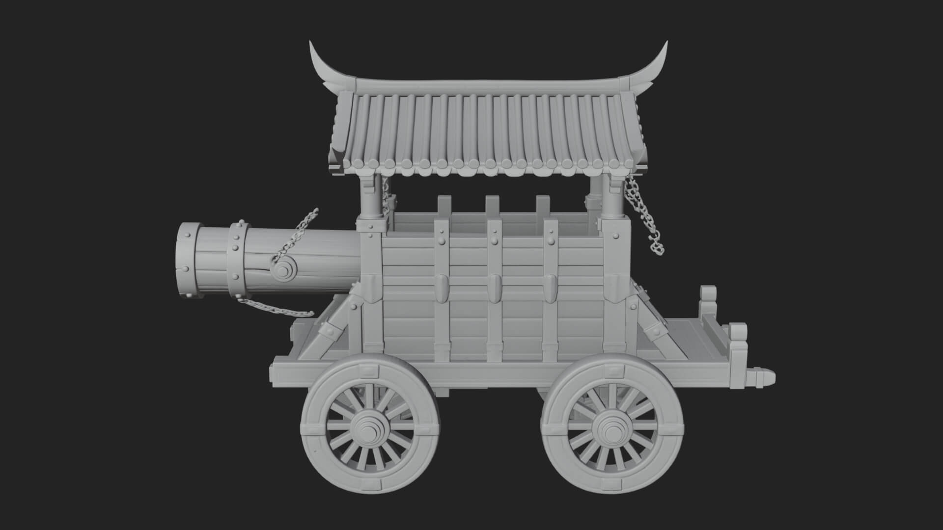 Wheeled Battering Ram Model Design 5 3D Print Model 3D Model