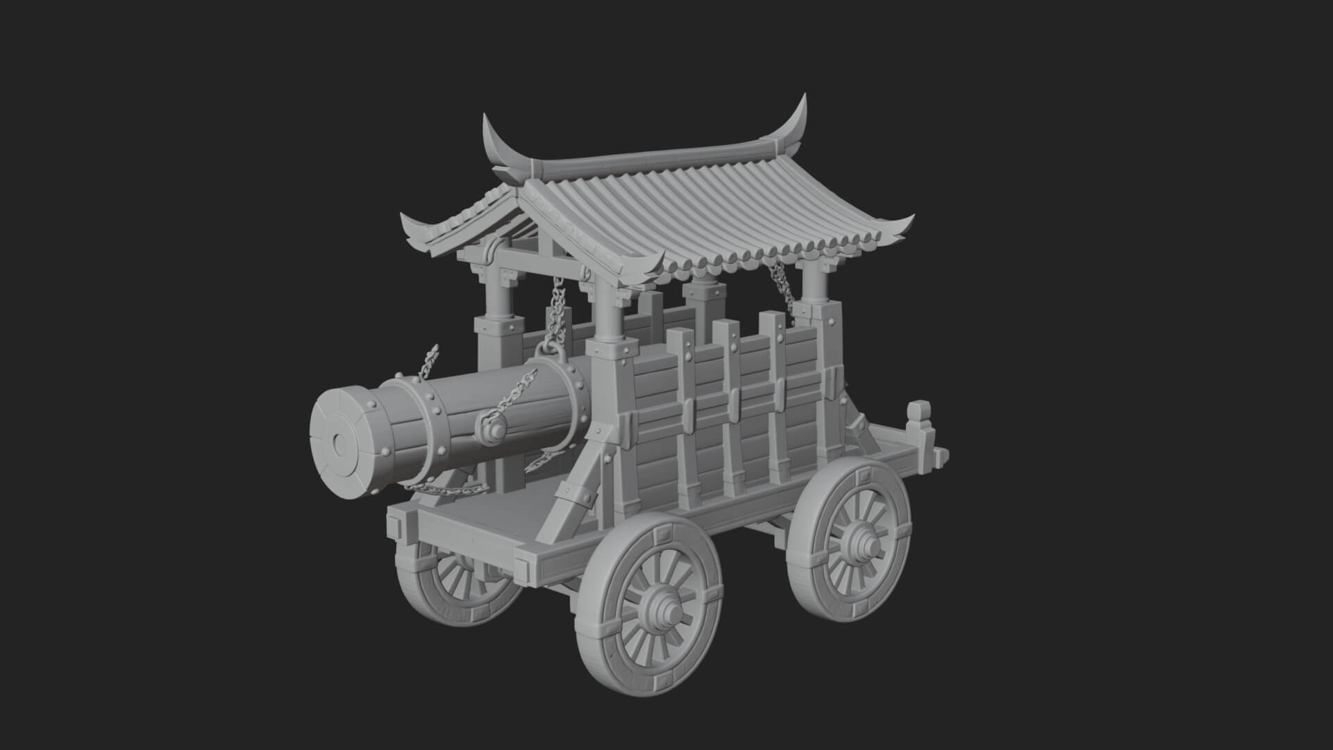 Wheeled Battering Ram Model Design 5 3D Print Model 3D Model