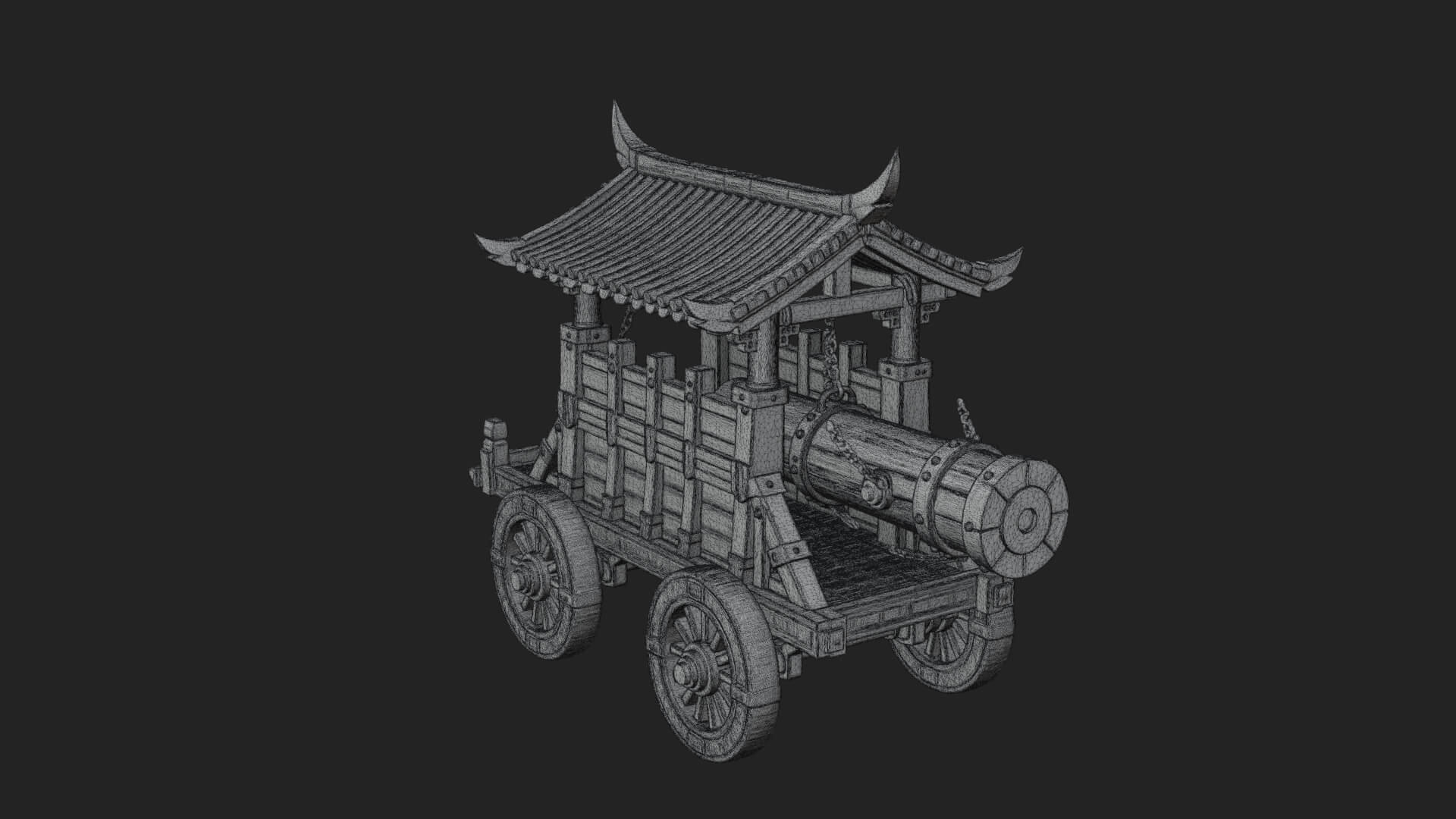 Wheeled Battering Ram Model Design 5 3D Print Model 3D Model