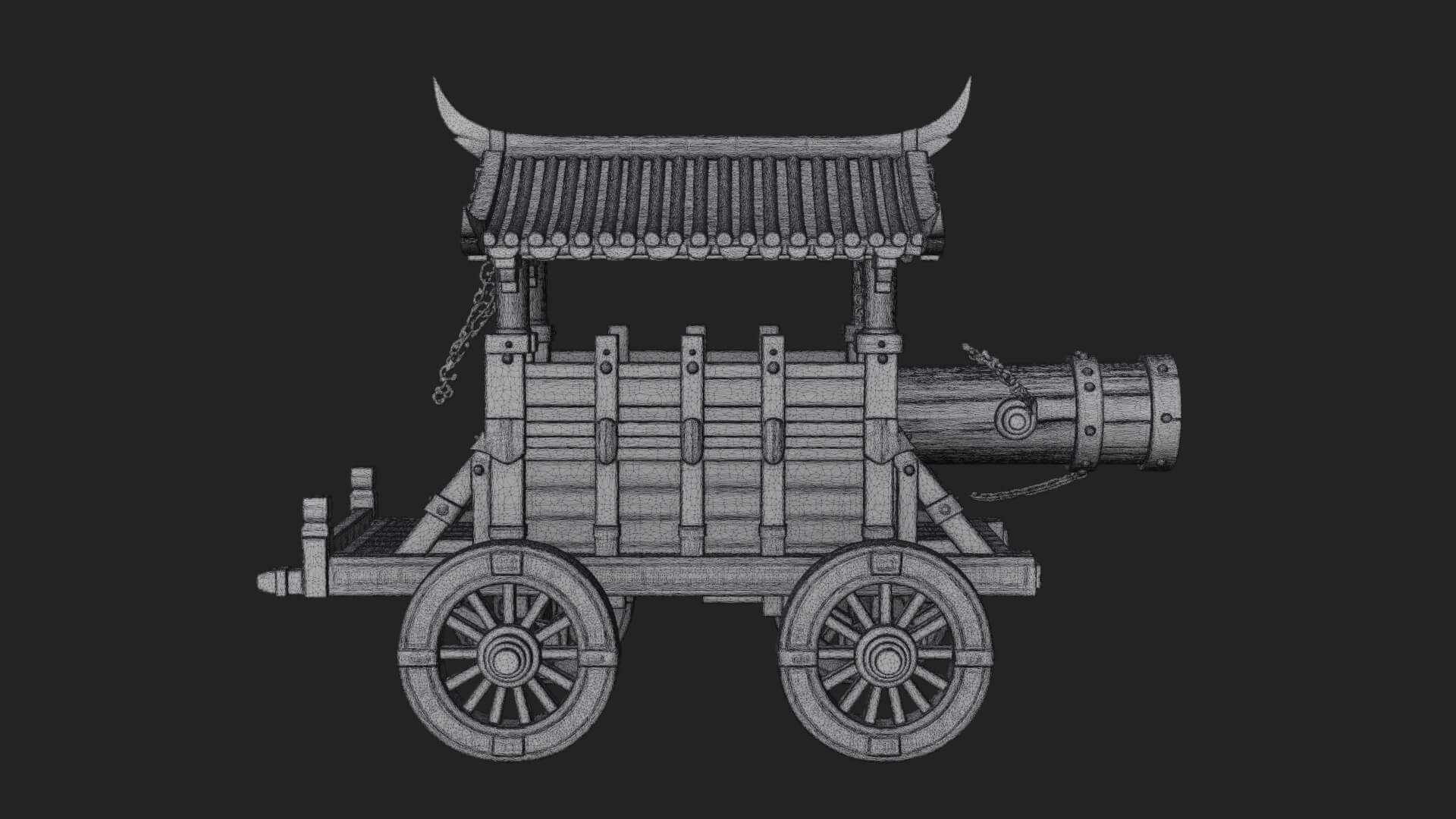 Wheeled Battering Ram Model Design 5 3D Print Model 3D Model