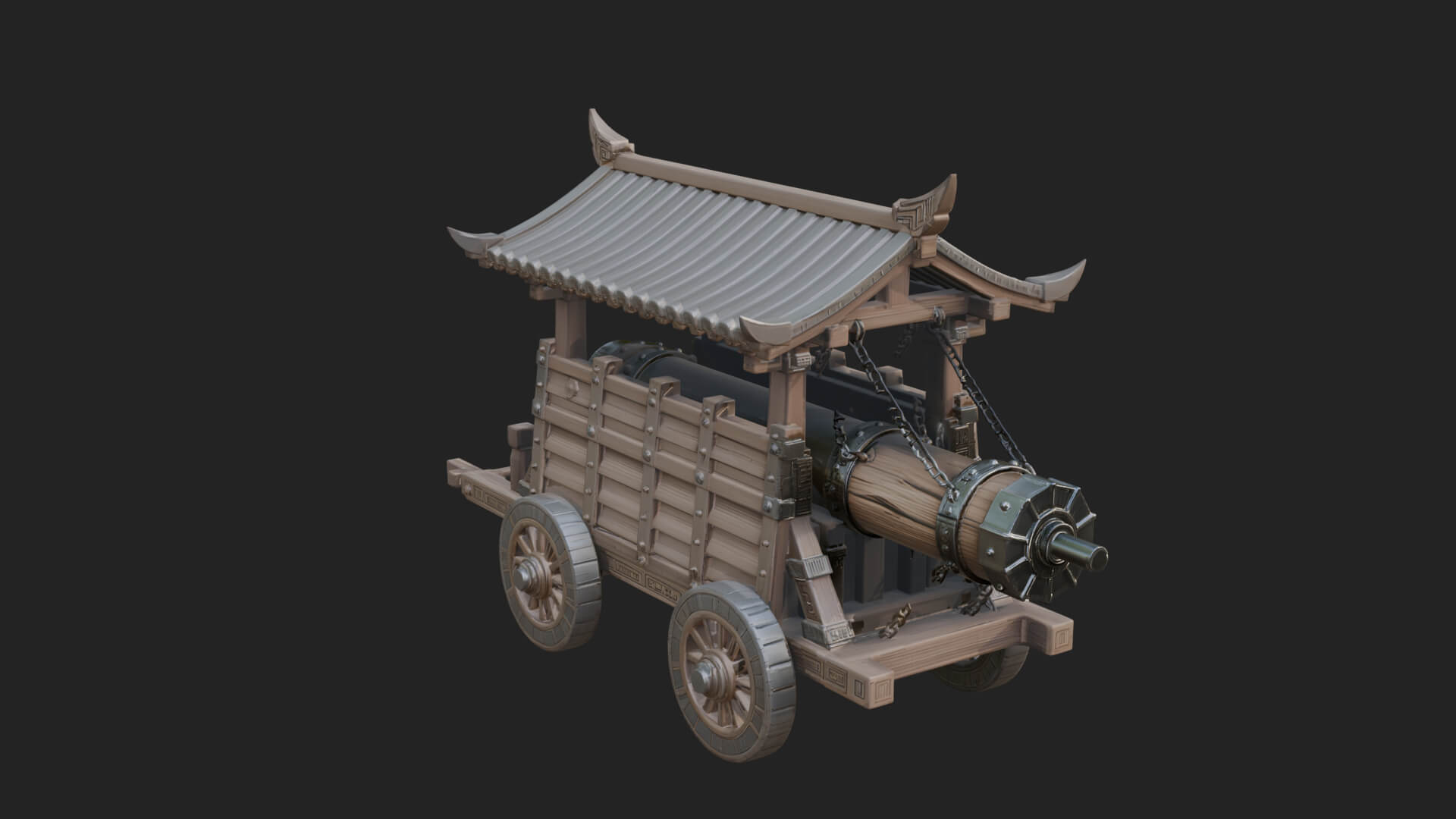 Wheeled Battering Ram Model Design 6 3D Print Model 3D Model