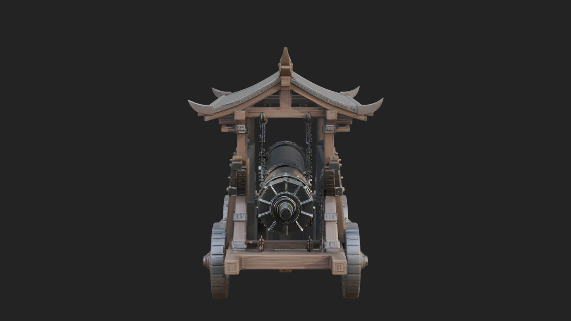 Wheeled Battering Ram Model Design 6 3D Print Model 3D Model