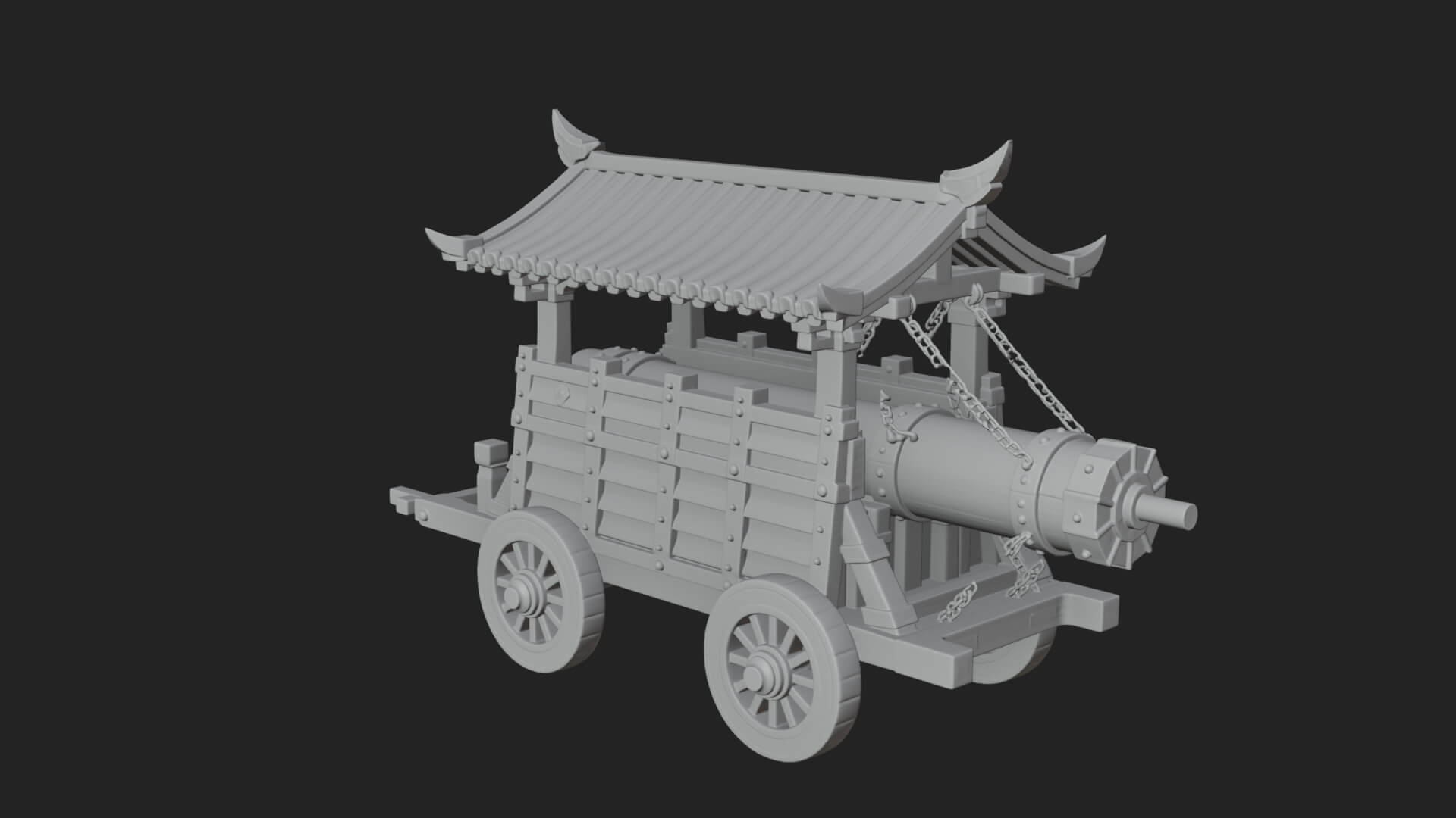 Wheeled Battering Ram Model Design 6 3D Print Model 3D Model