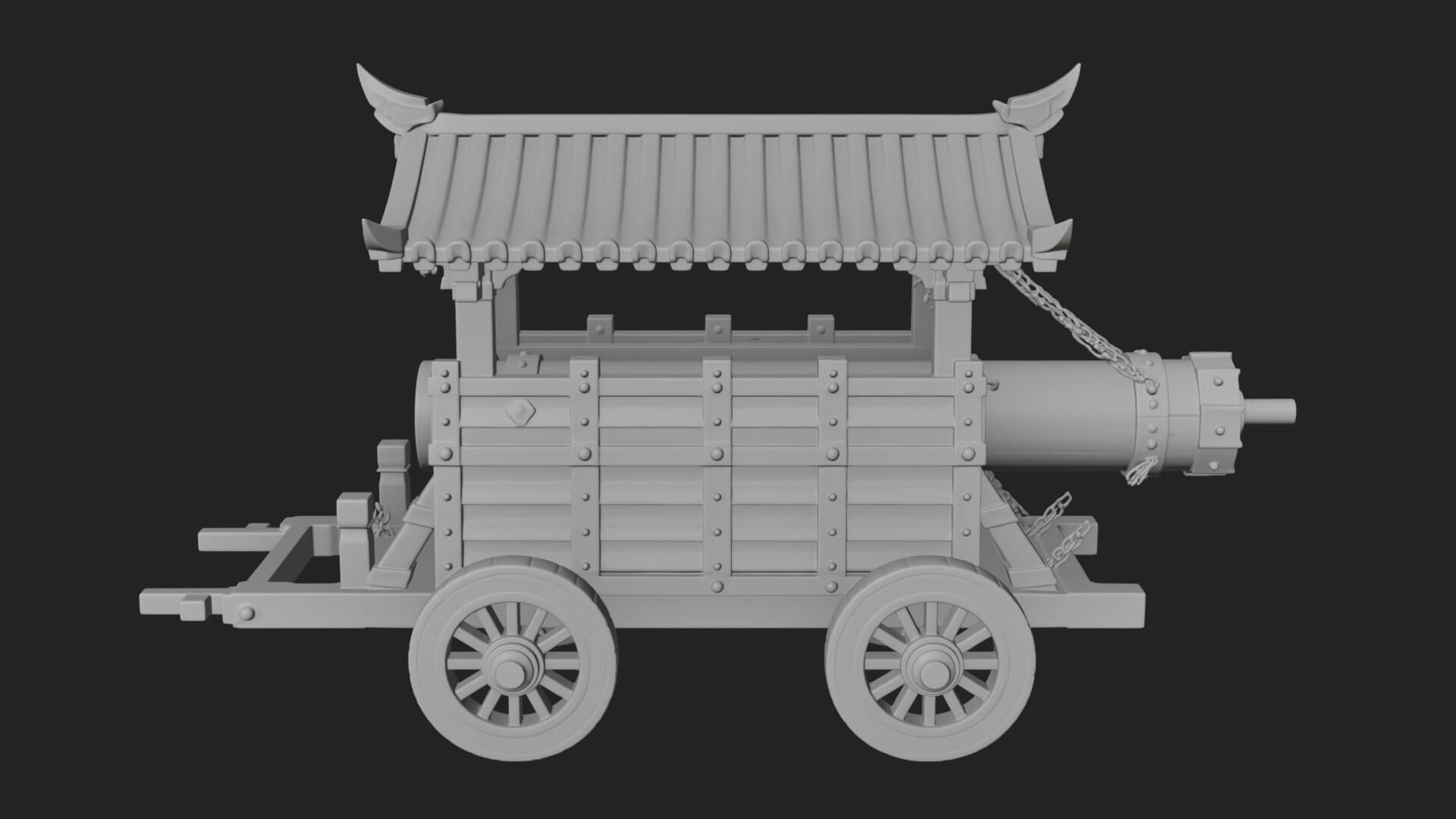 Wheeled Battering Ram Model Design 6 3D Print Model 3D Model