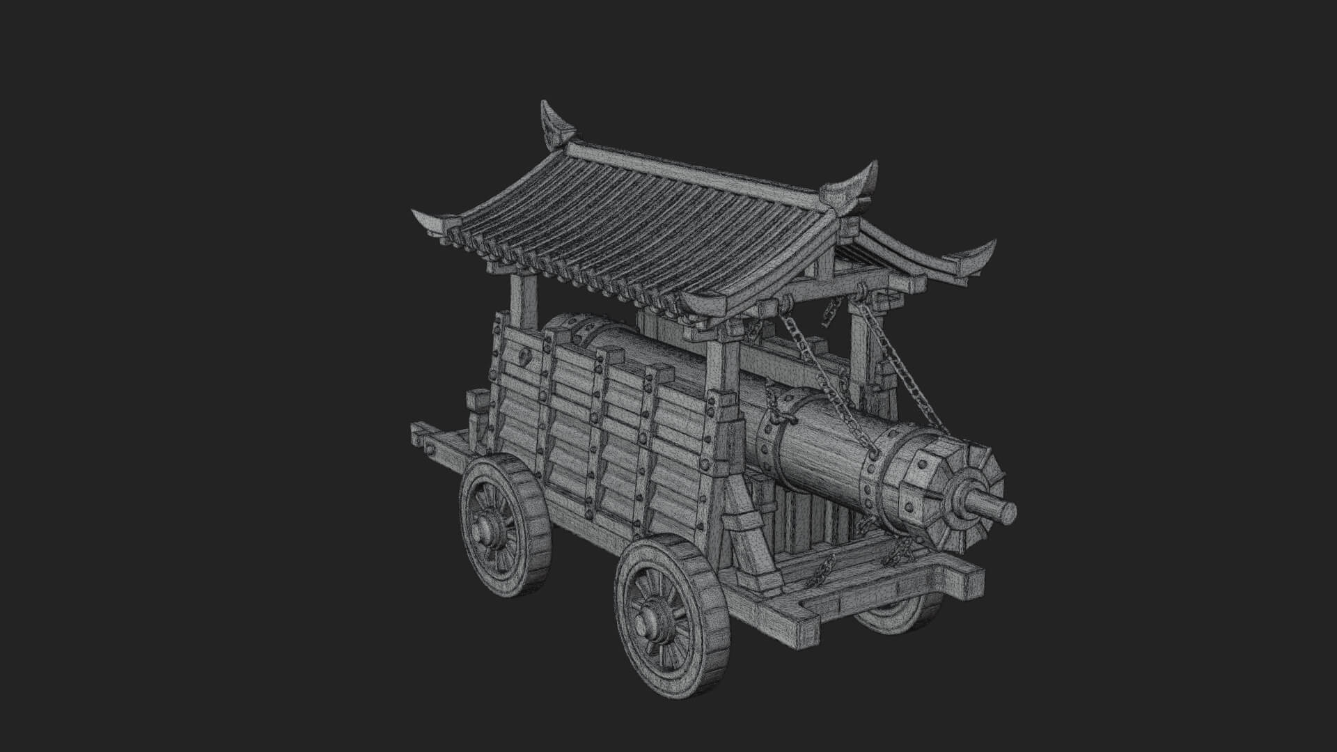 Wheeled Battering Ram Model Design 6 3D Print Model 3D Model