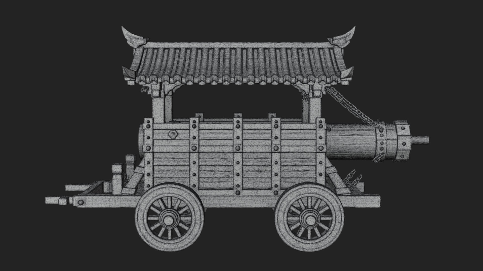 Wheeled Battering Ram Model Design 6 3D Print Model 3D Model