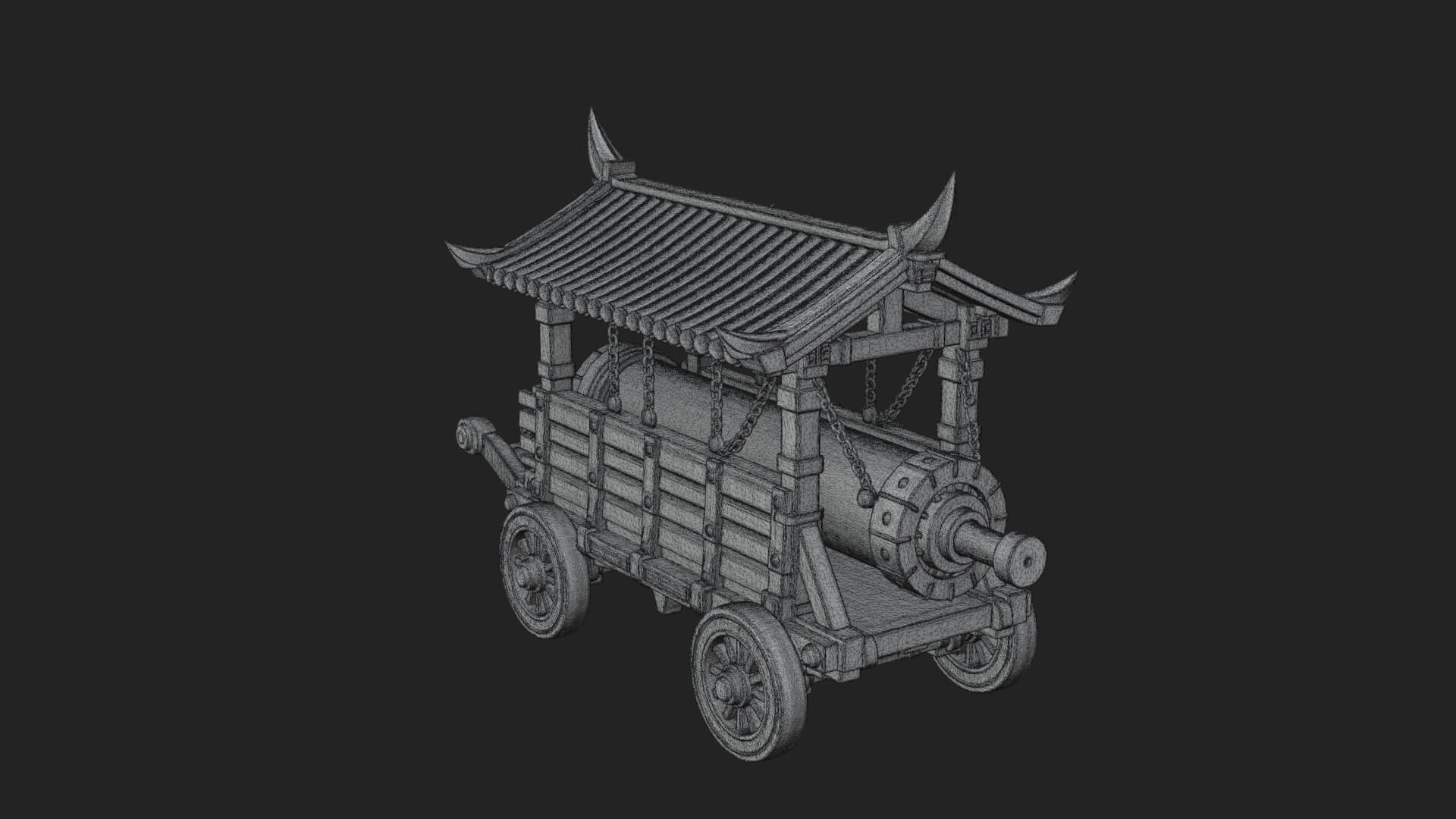 Wheeled Battering Ram Model Design 7 3D Print Model 3D Model