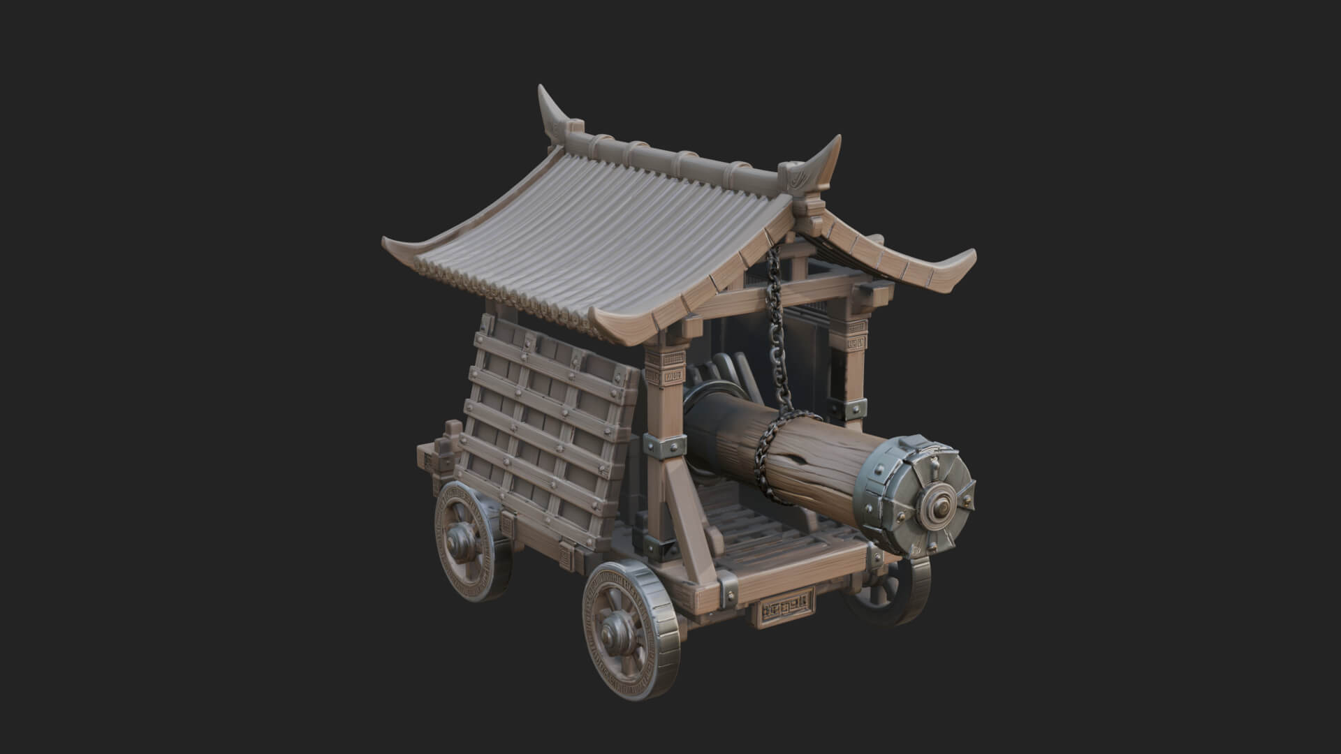 Wheeled Battering Ram Model Design 8 3D Print Model 3D Model
