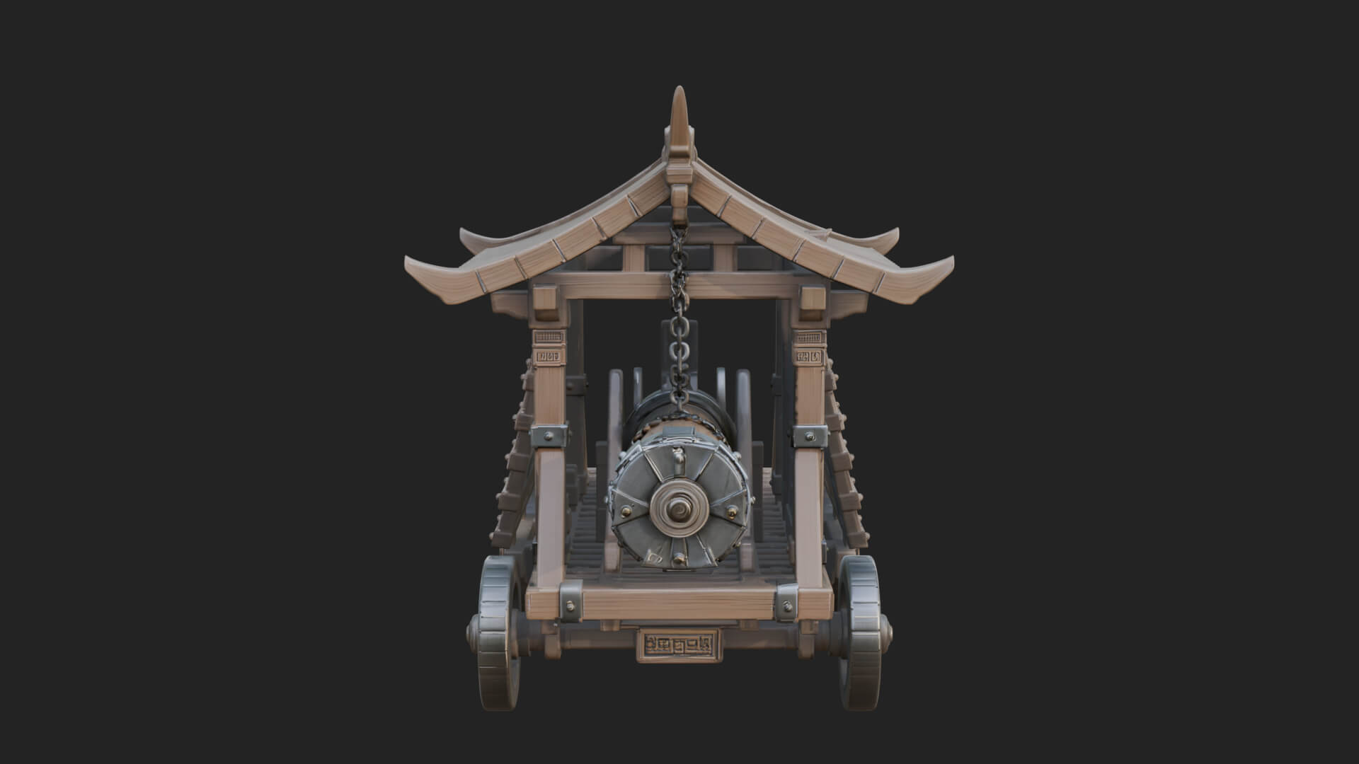 Wheeled Battering Ram Model Design 8 3D Print Model 3D Model