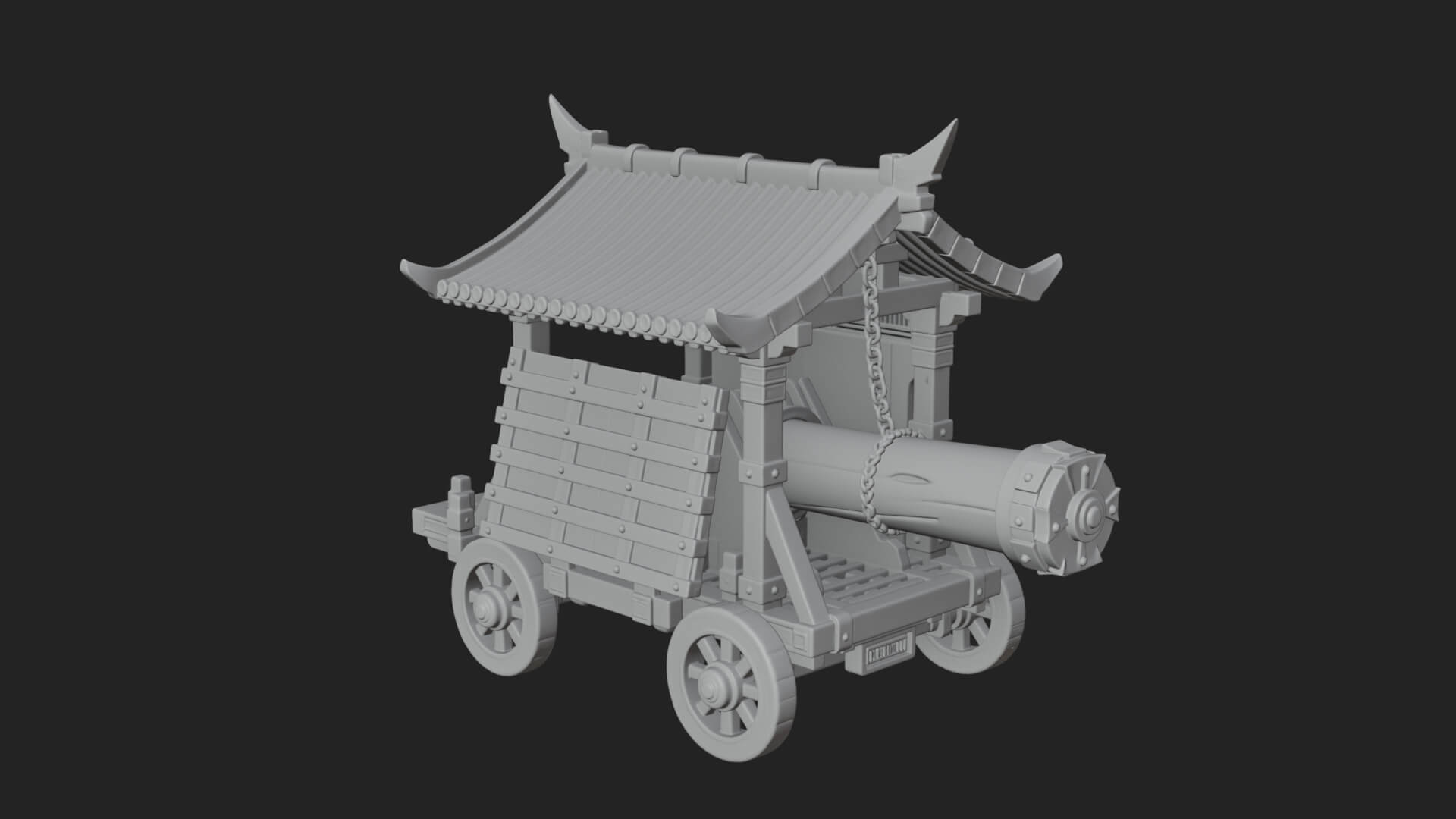 Wheeled Battering Ram Model Design 8 3D Print Model 3D Model
