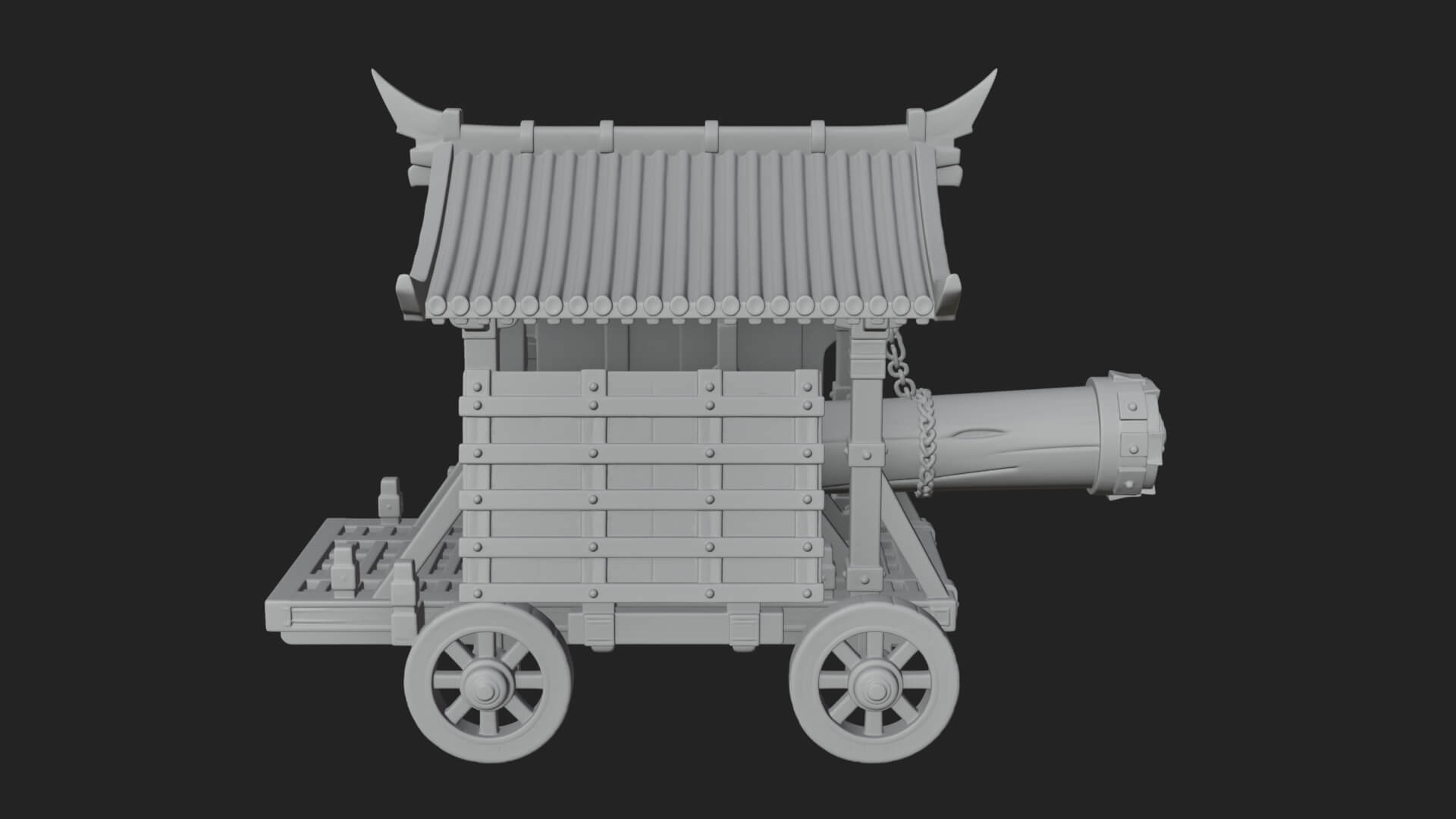 Wheeled Battering Ram Model Design 8 3D Print Model 3D Model