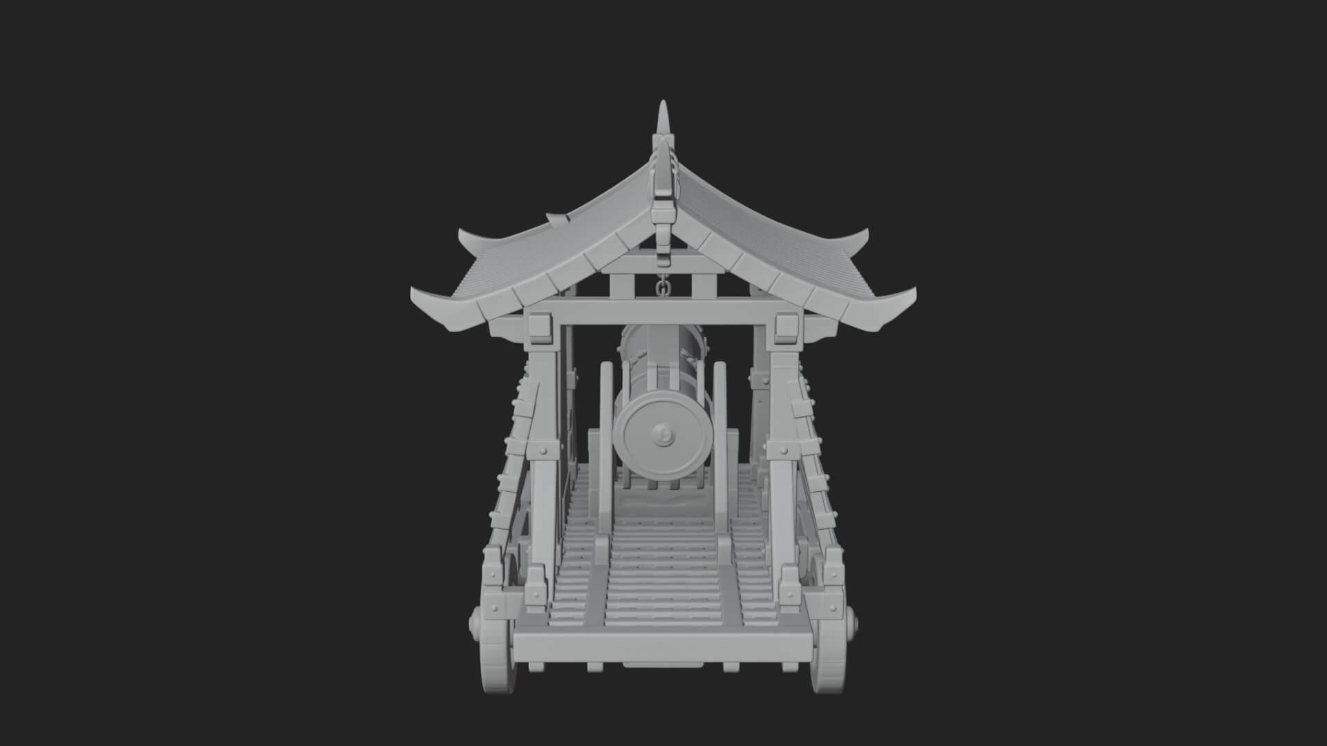 Wheeled Battering Ram Model Design 8 3D Print Model 3D Model
