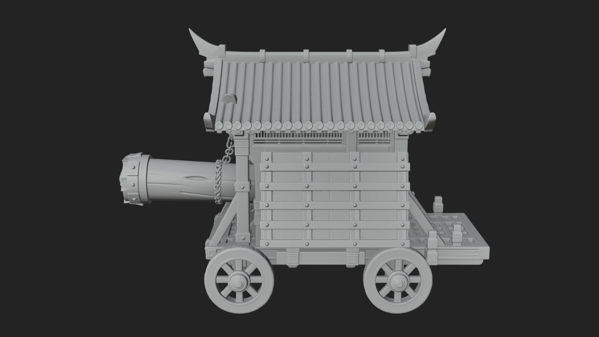 Wheeled Battering Ram Model Design 8 3D Print Model 3D Model