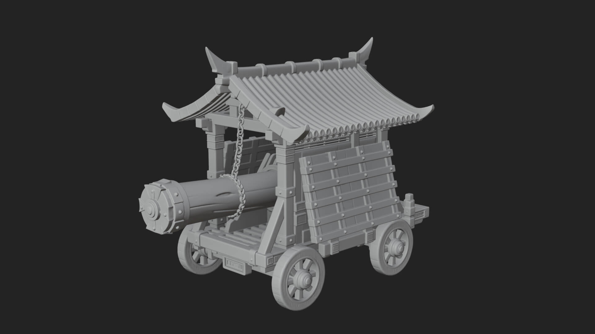 Wheeled Battering Ram Model Design 8 3D Print Model 3D Model