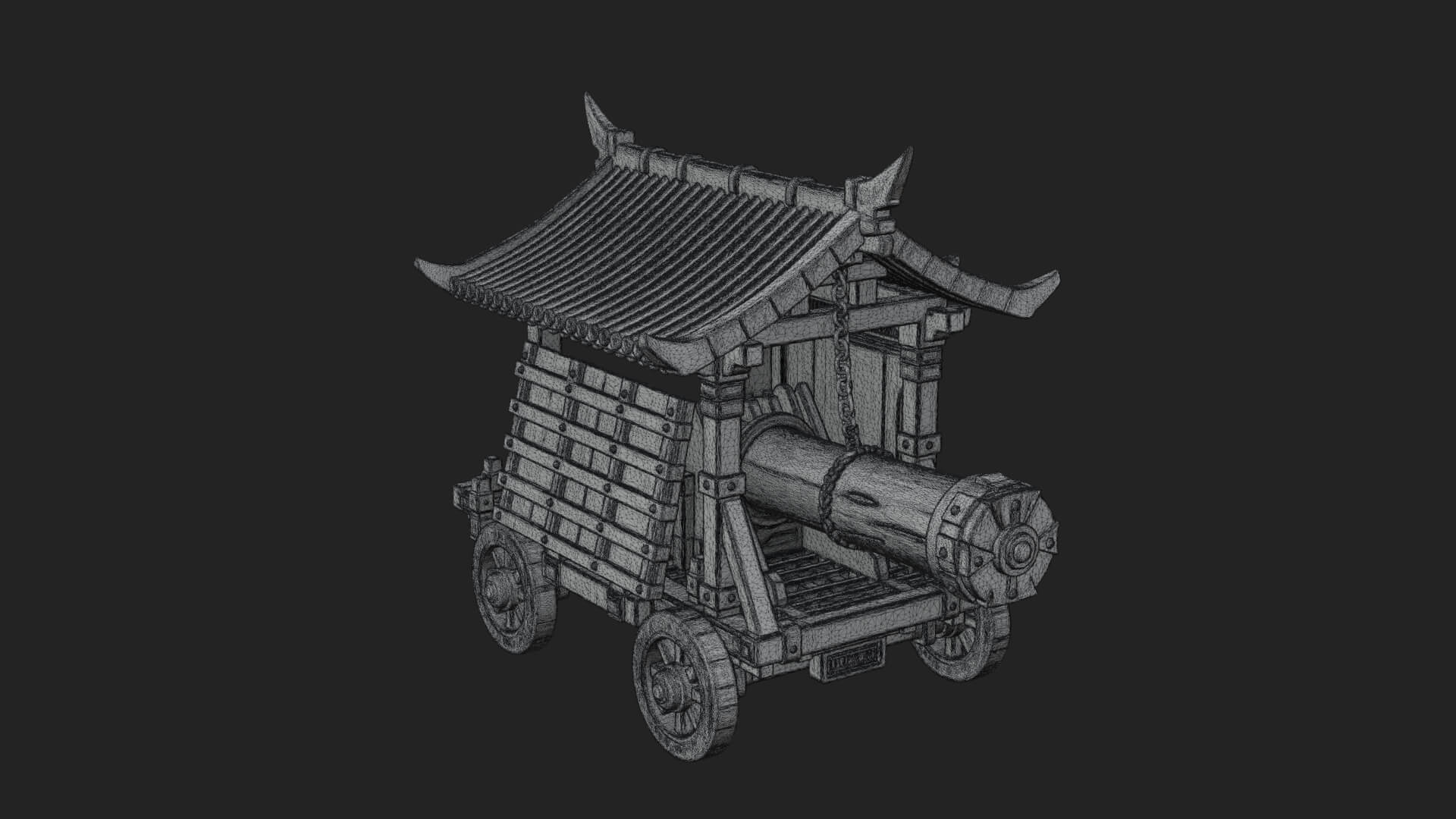 Wheeled Battering Ram Model Design 8 3D Print Model 3D Model