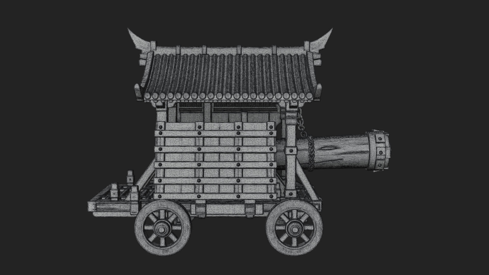 Wheeled Battering Ram Model Design 8 3D Print Model 3D Model