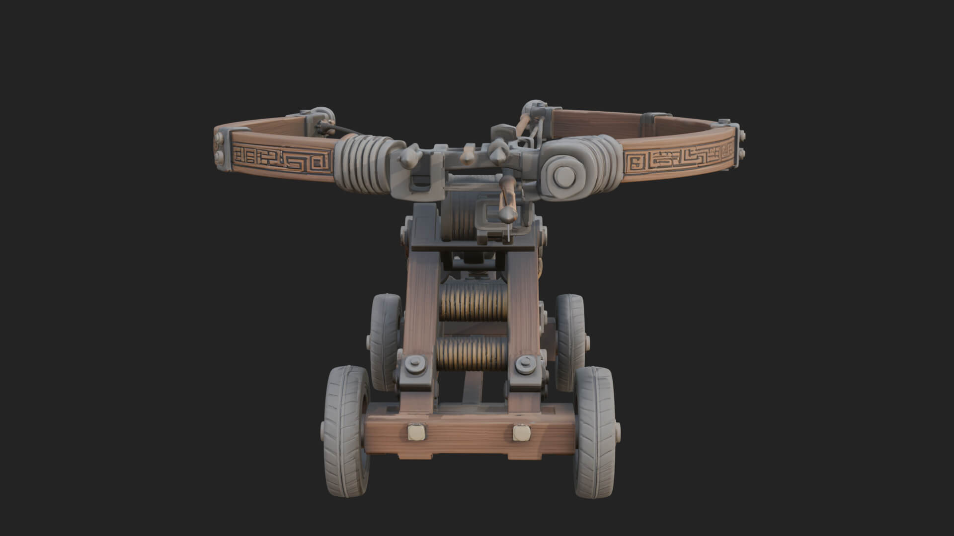 Wheeled Repeating Crossbow Model Design 3 3D Print Model 3D Model