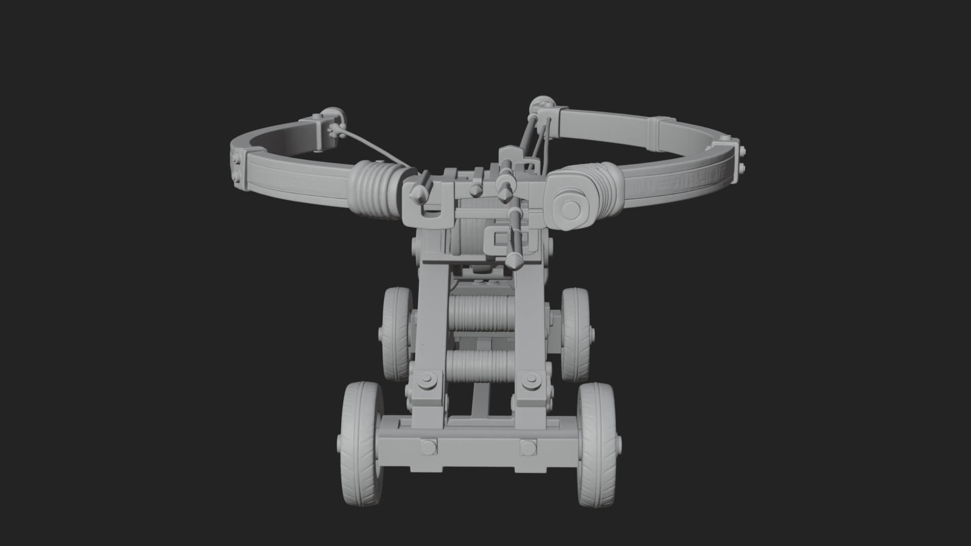 Wheeled Repeating Crossbow Model Design 3 3D Print Model 3D Model