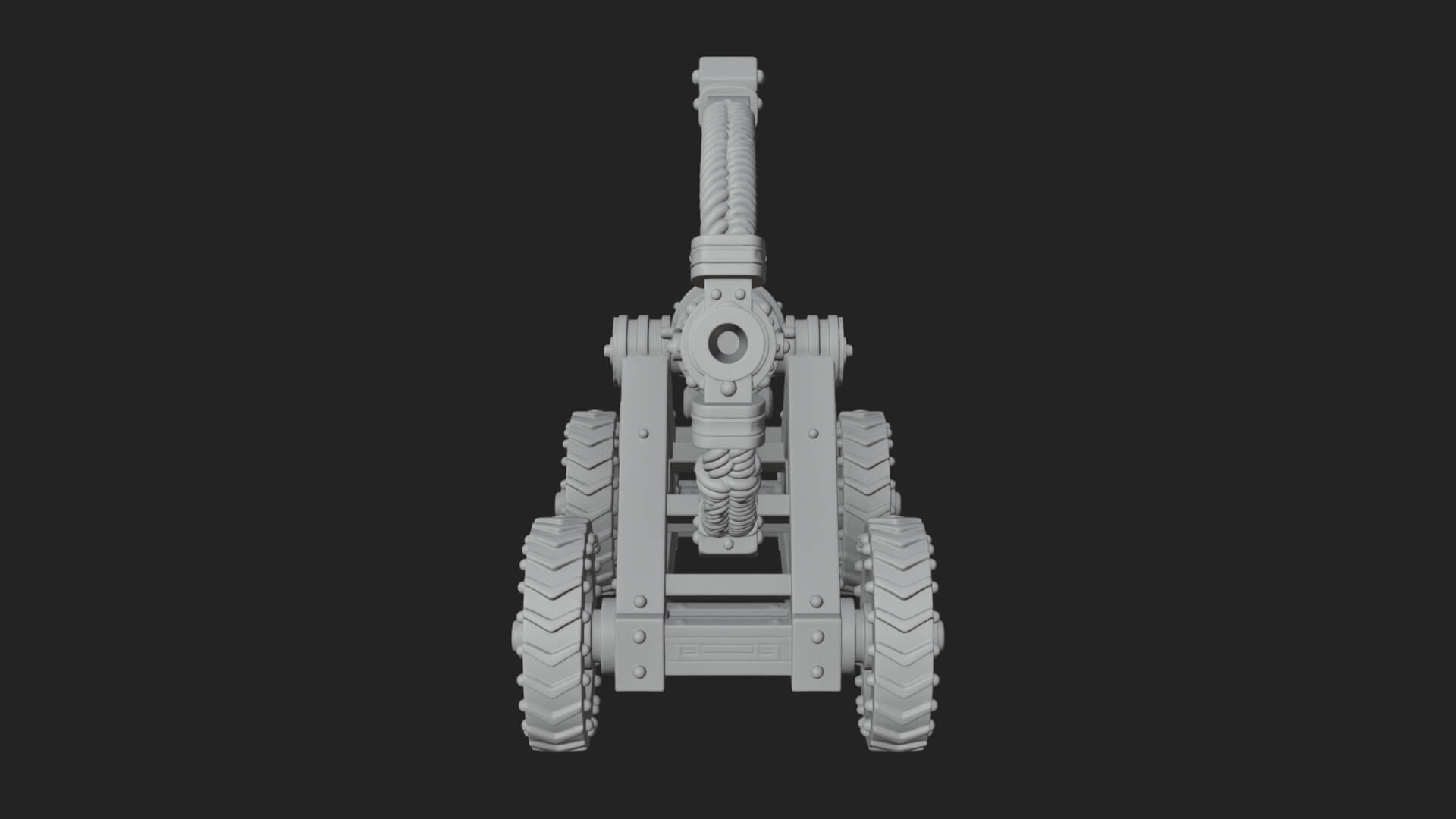 Wheeled Siege Cannon Model Design 3 3D Print Model 3D Model