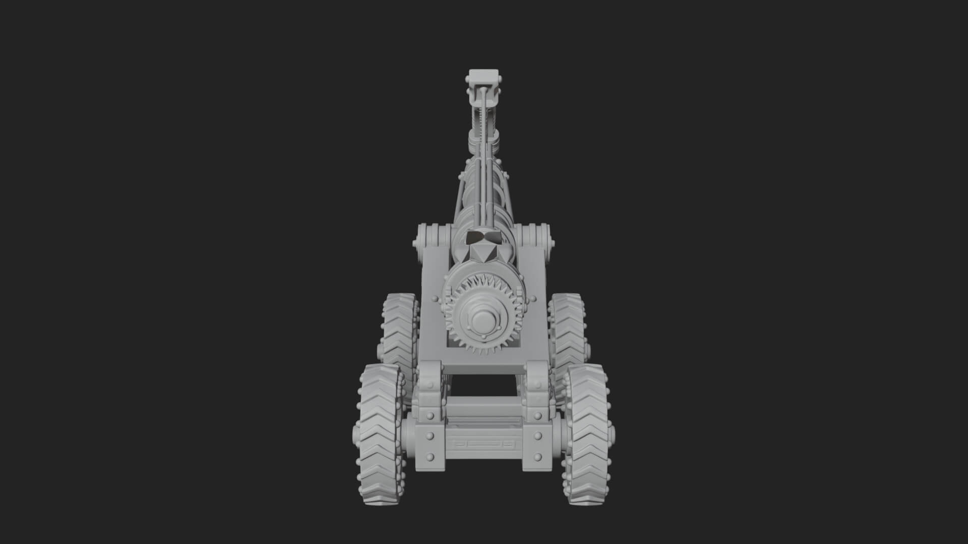 Wheeled Siege Cannon Model Design 3 3D Print Model 3D Model
