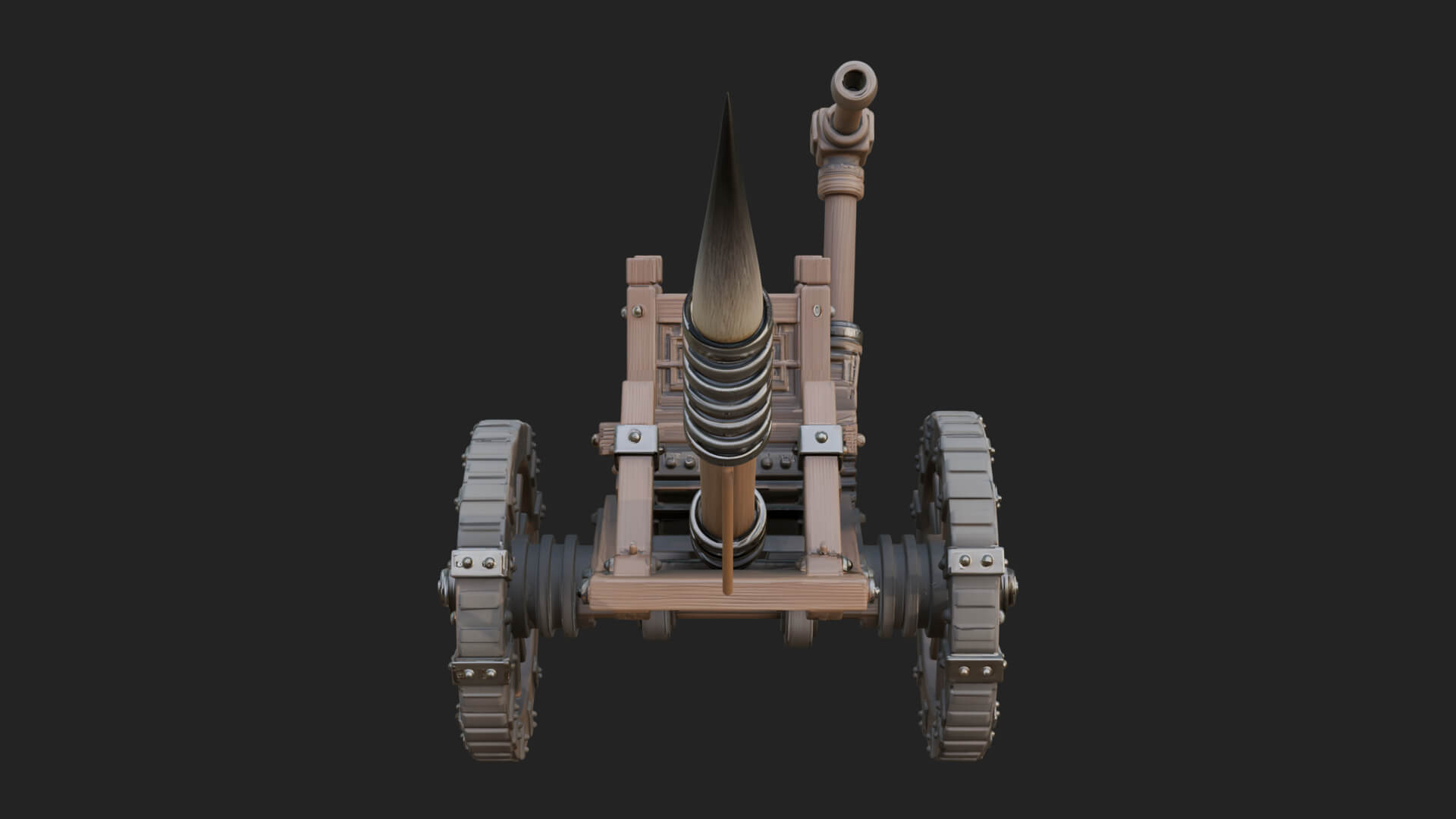 Wheeled Siege Onager Model Design 1 3D Print Model 3D Model