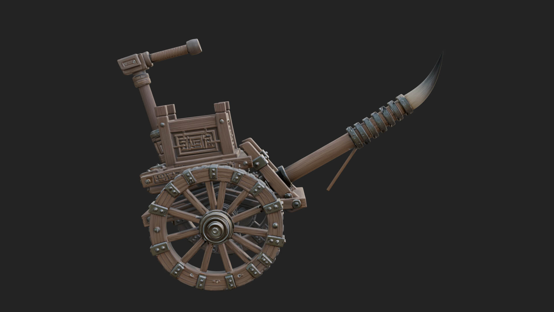 Wheeled Siege Onager Model Design 1 3D Print Model 3D Model