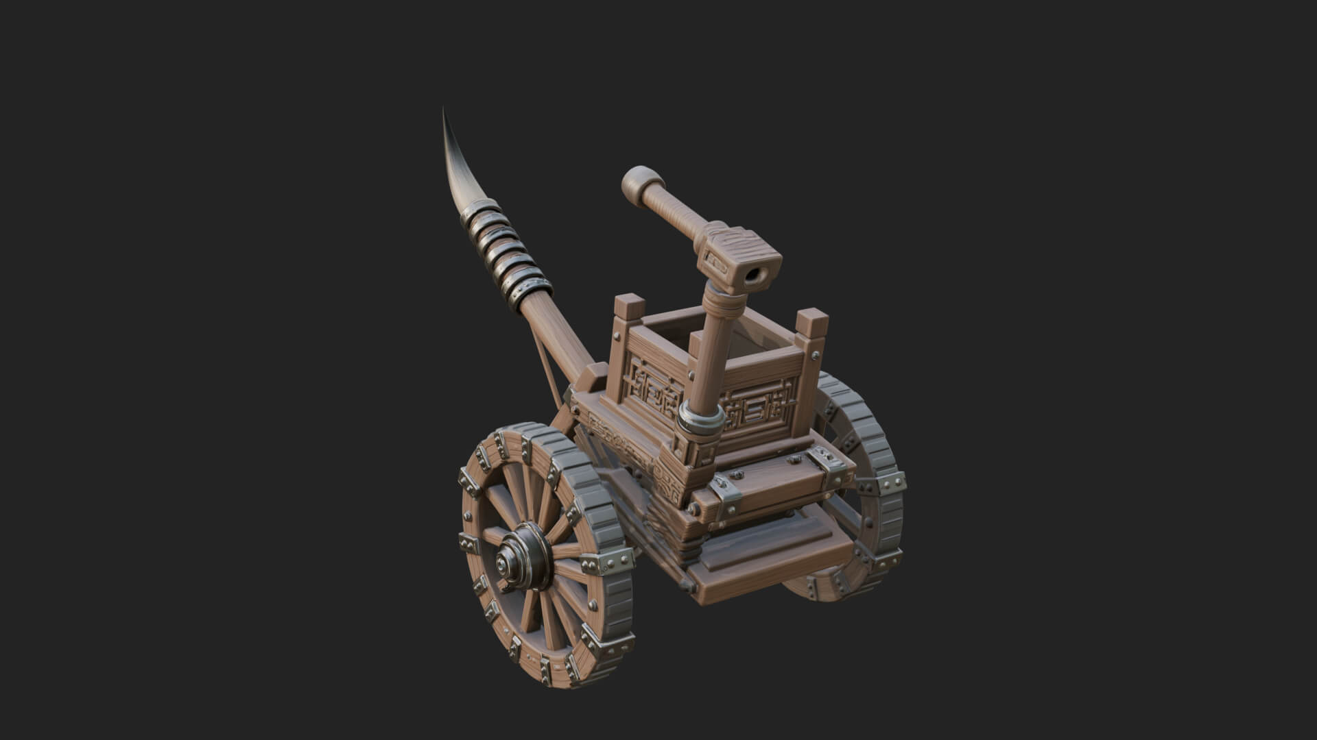 Wheeled Siege Onager Model Design 1 3D Print Model 3D Model