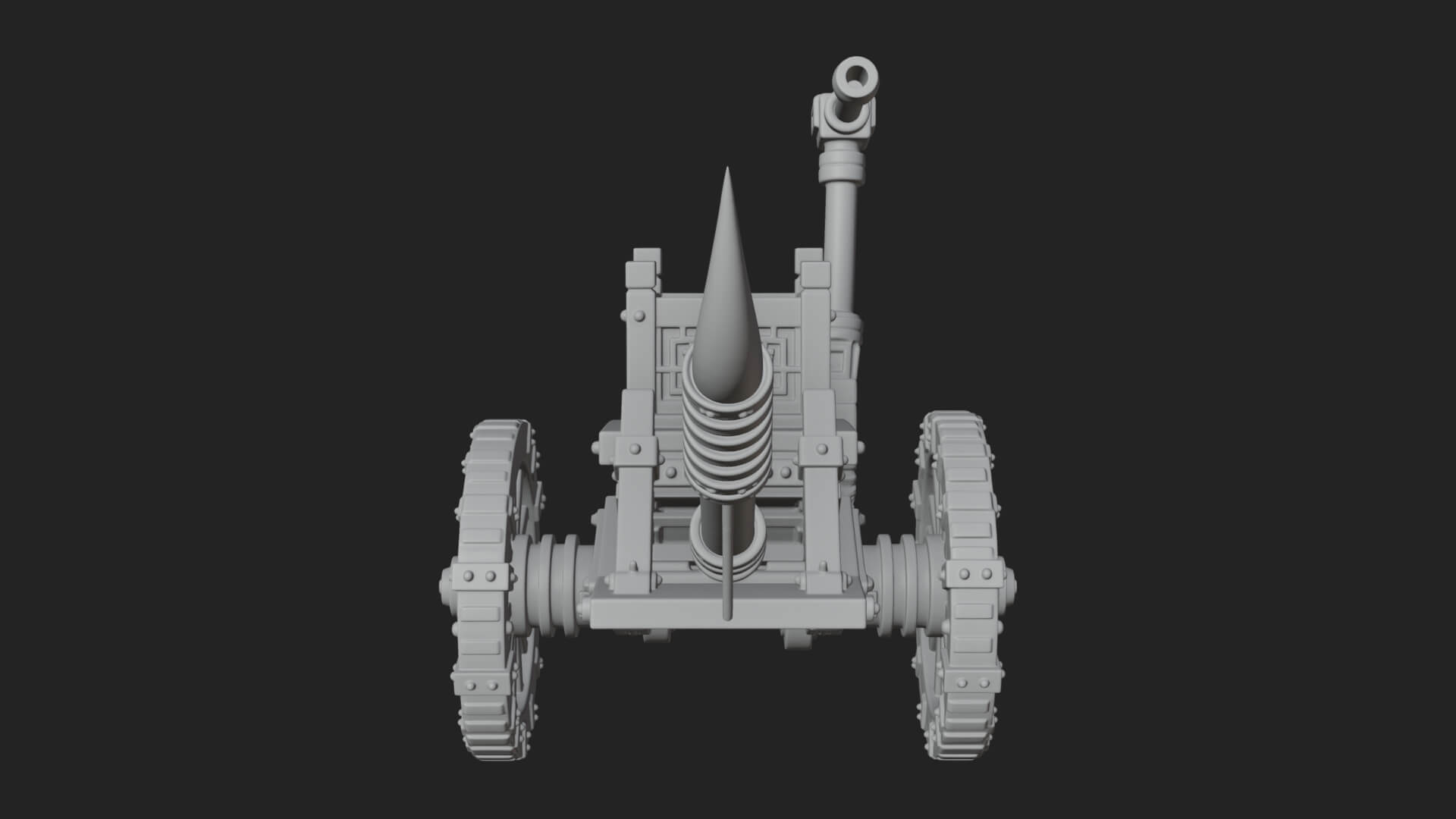 Wheeled Siege Onager Model Design 1 3D Print Model 3D Model