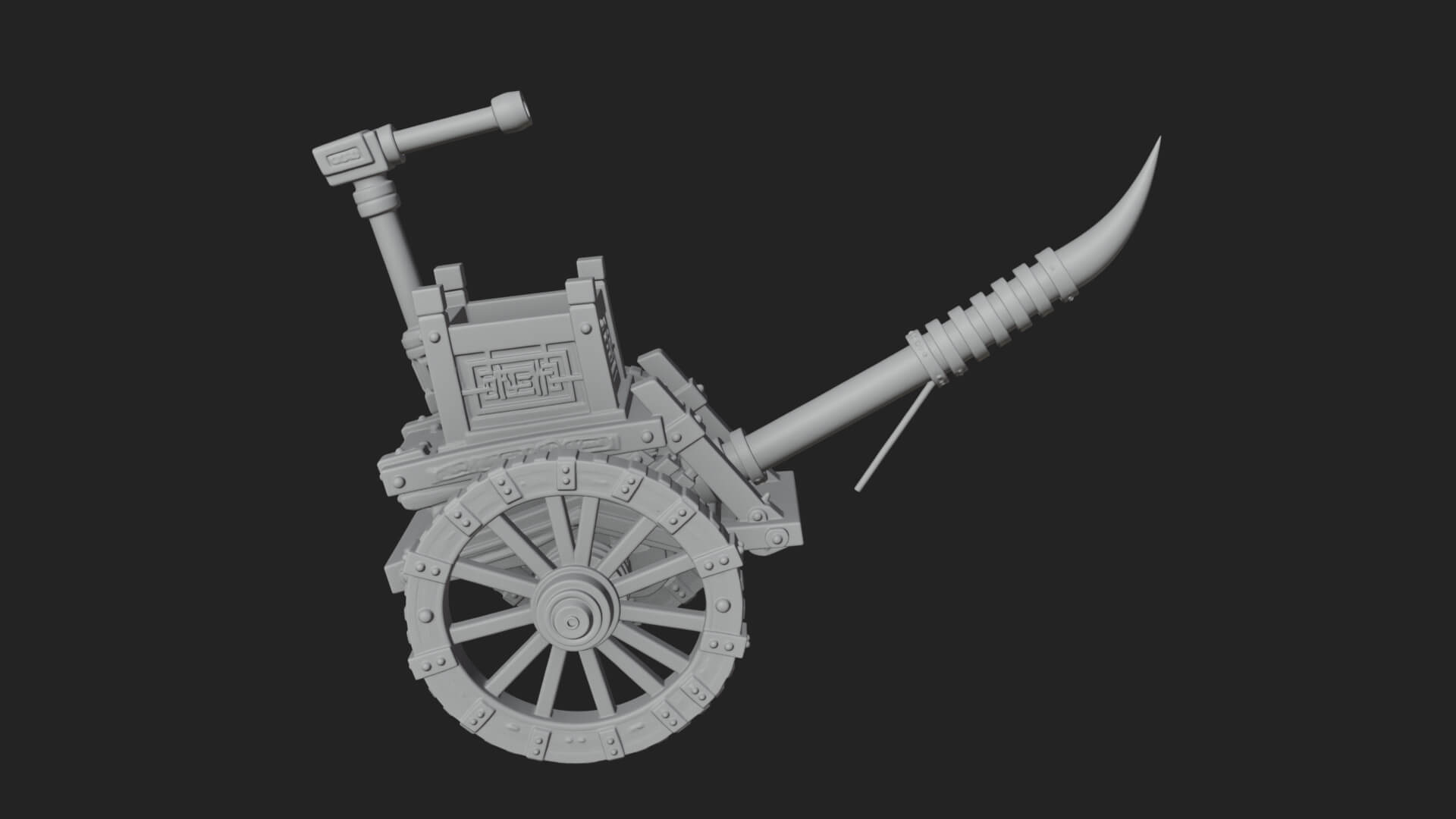 Wheeled Siege Onager Model Design 1 3D Print Model 3D Model